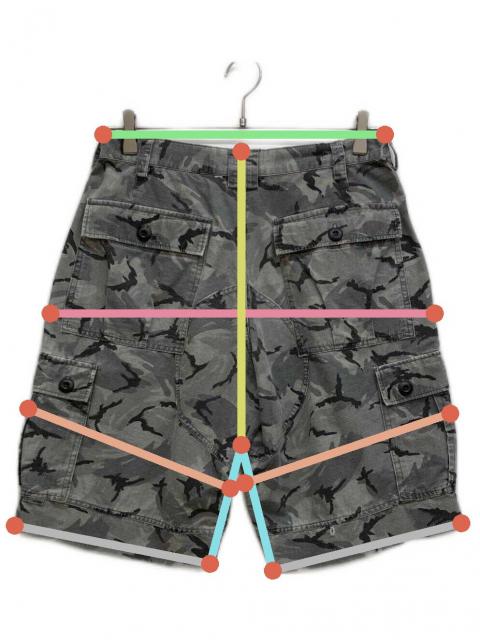 中古・古着通販】stussy (ステューシー) カモ柄ハーフパンツ グレー