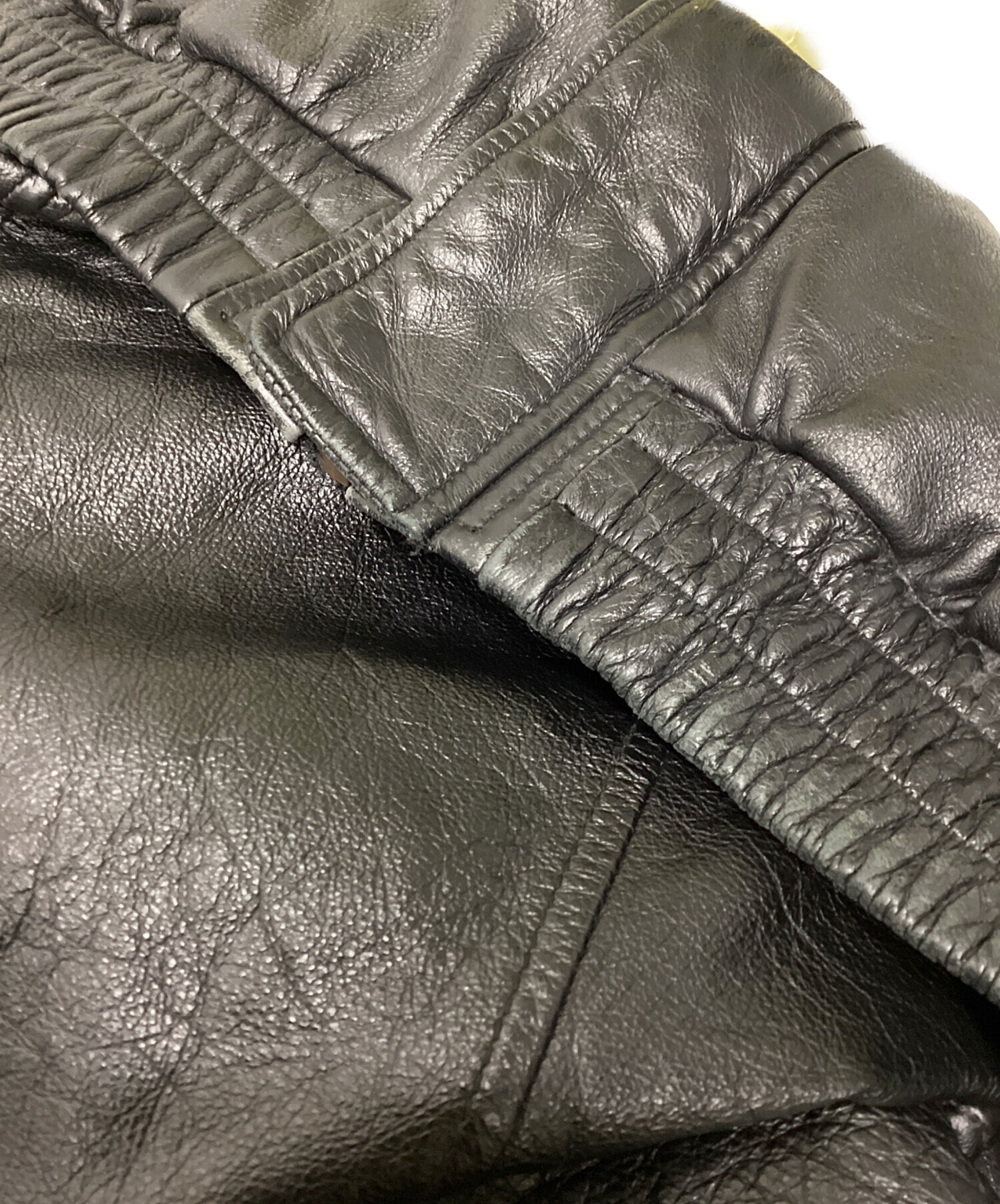 中古・古着通販】wilsons (ウィルソンズ) レザージャケット ブラック