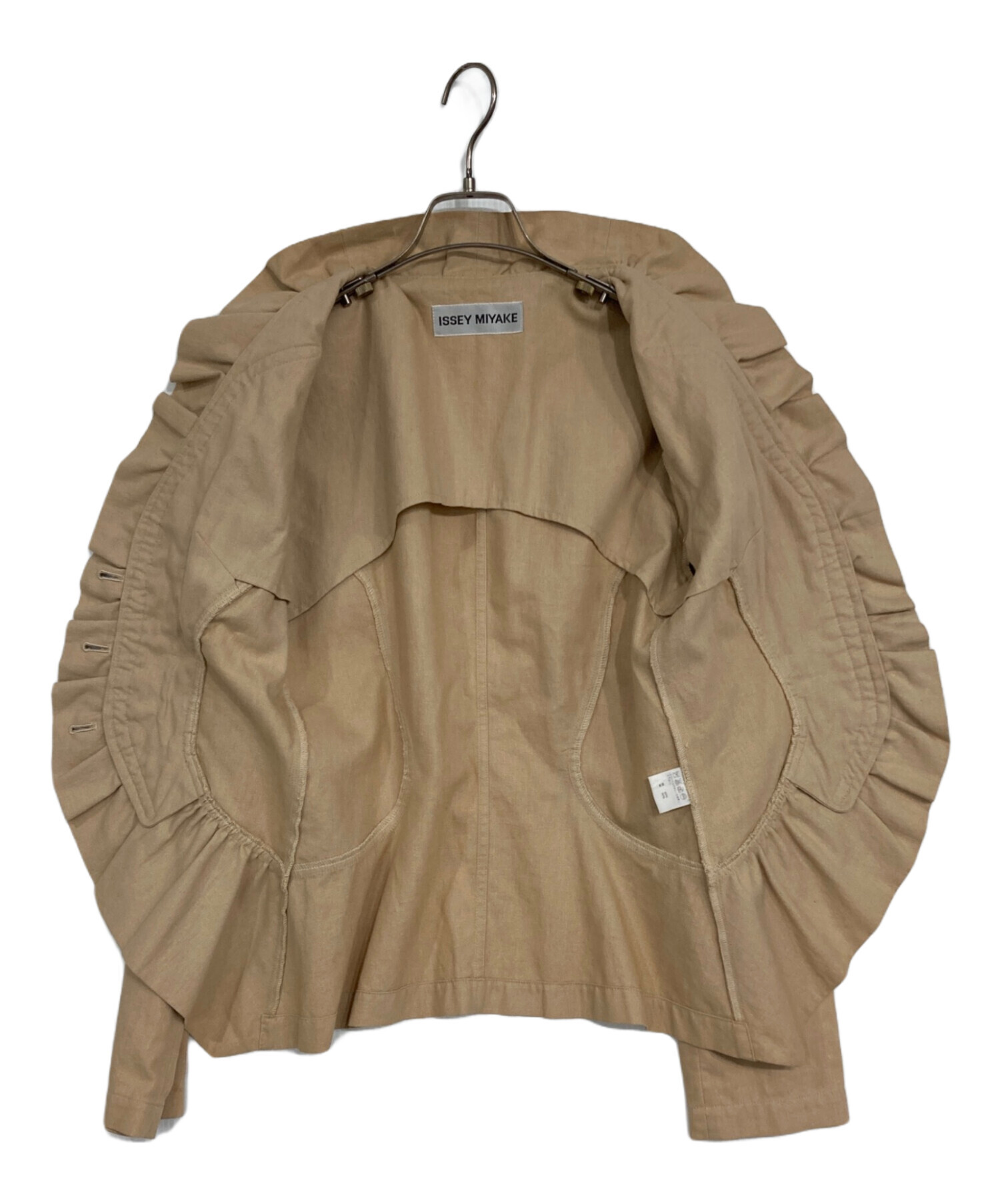 中古・古着通販】ISSEY MIYAKE (イッセイミヤケ) フリル付ジャケット 