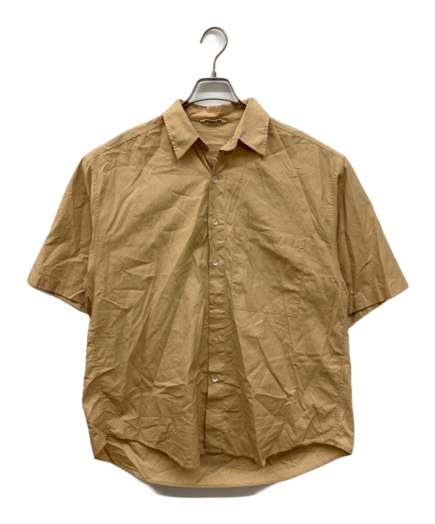 AURALEE』 HALF SLEEVED BIG SHIRTS ベージュ L 【公式通販】