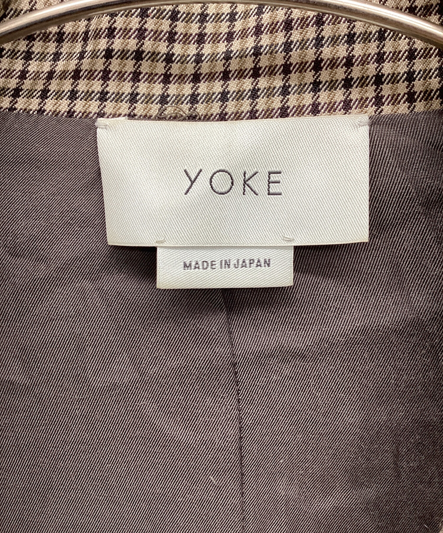 中古・古着通販】YOKE (ヨーク) 3WAY BAL COLLAR SHARE COAT ブラウン