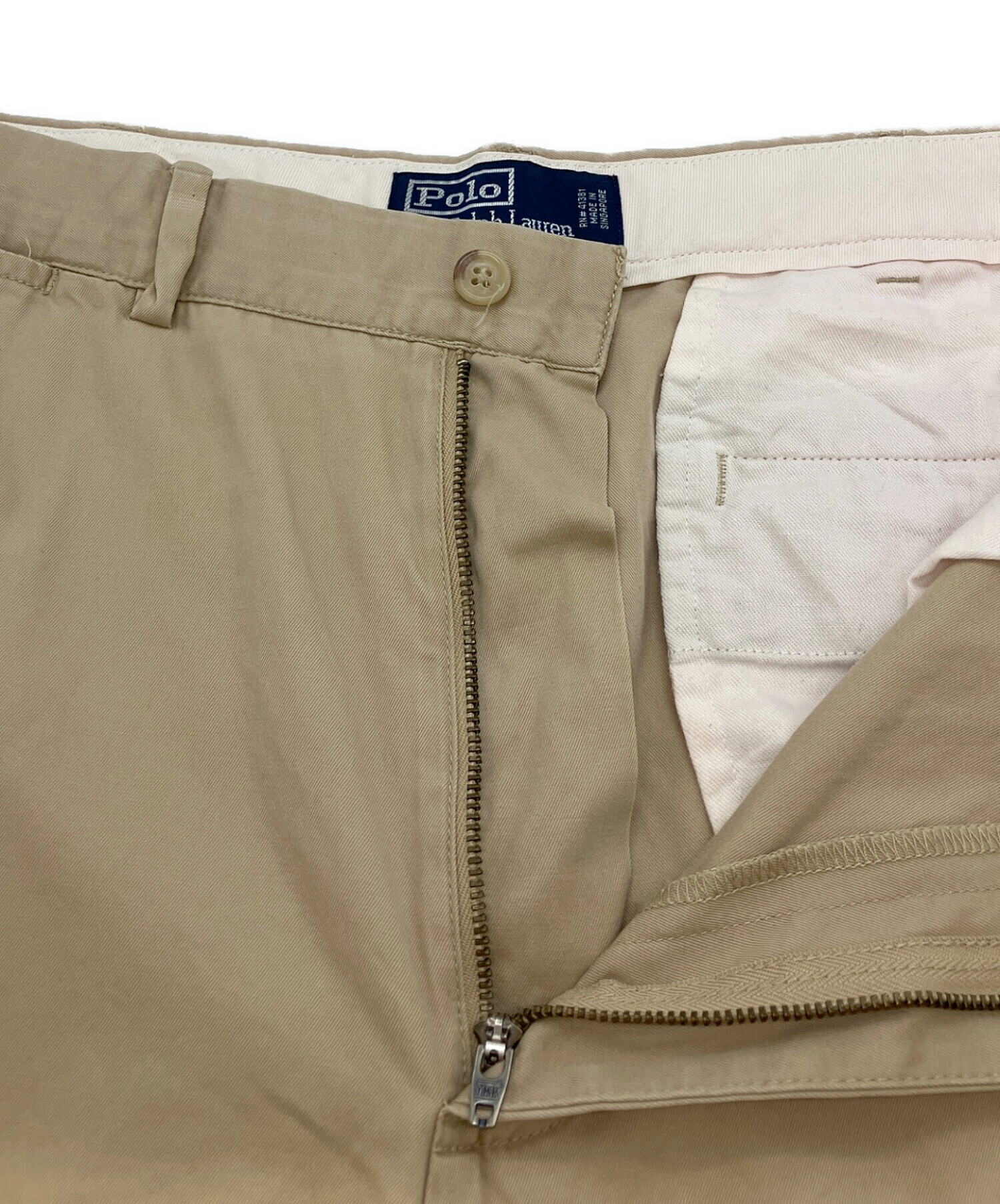 Ralph Lauren チノパン ベージュ ペイント加工 中古・古着通販】RALPH LAUREN (ラルフローレン) チノパン ベージュ
