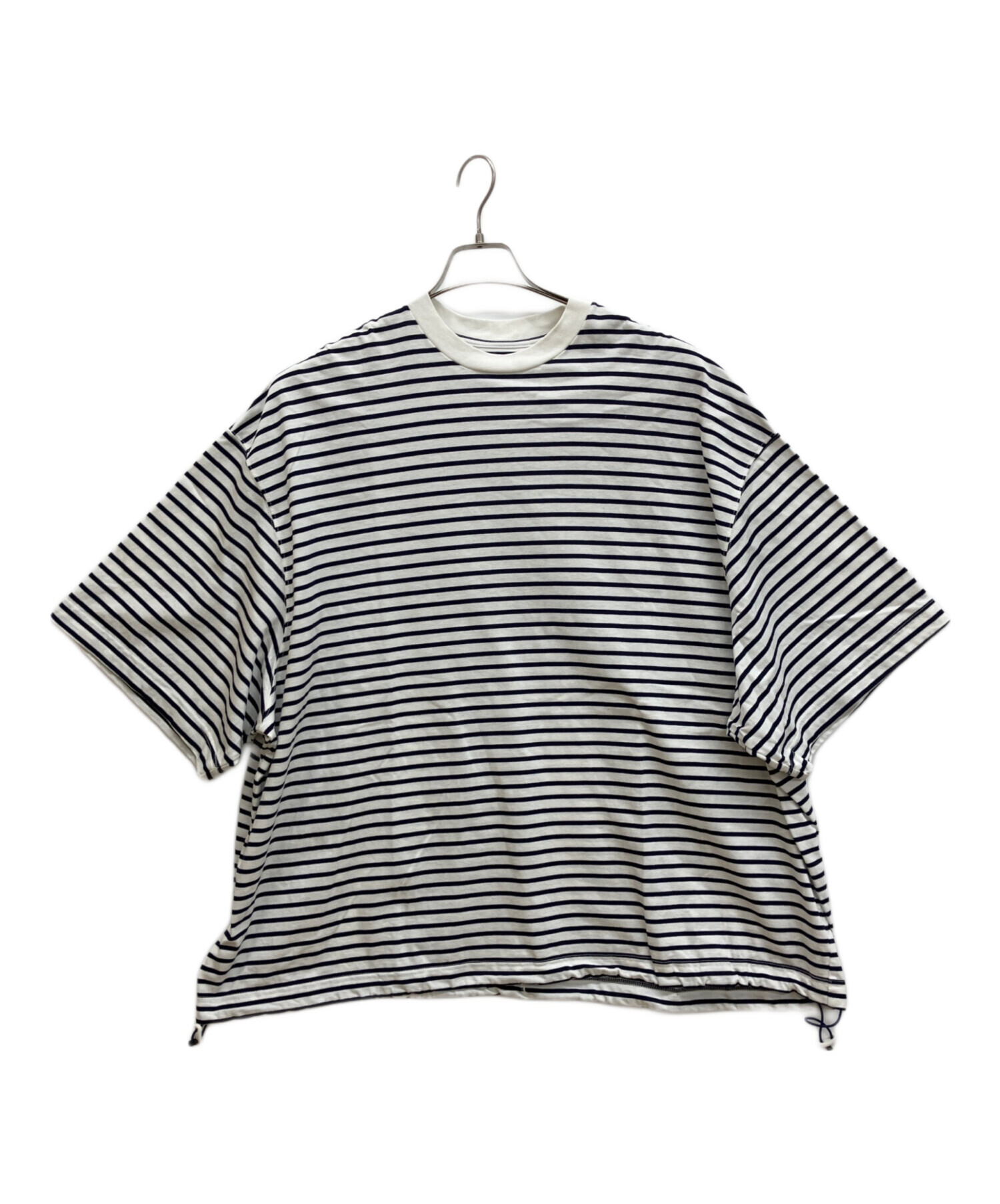 中古・古着通販】is-ness (イズネス) ボーダーTシャツ ホワイト サイズ 