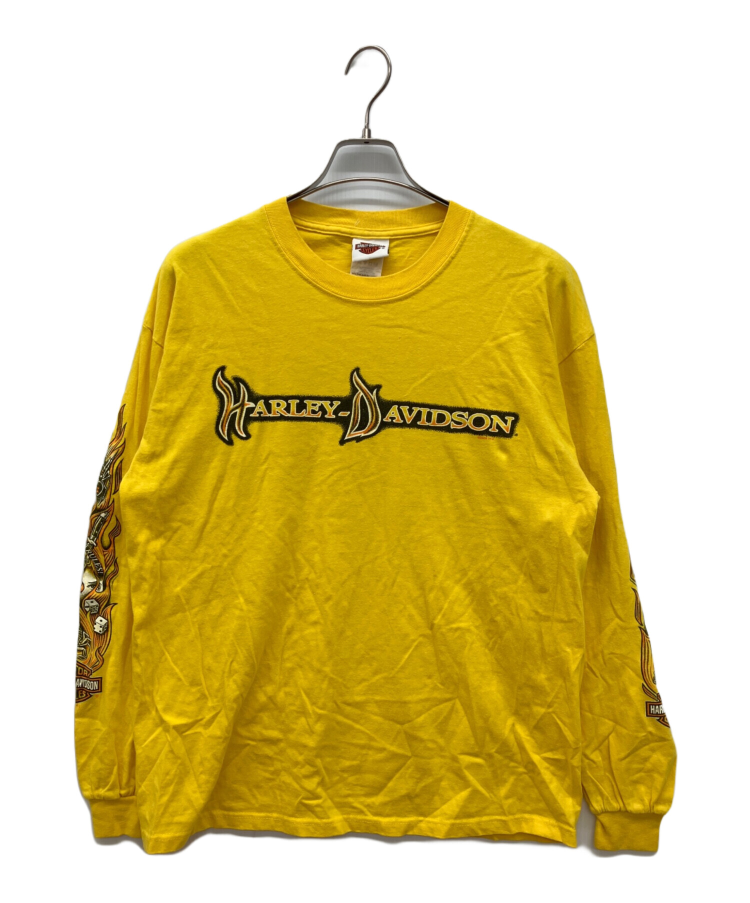 BMED 良色 Tシャツ 長袖 古着 USA製 黄色 ハーレー ダビッドソン 袖 中古・古着通販】HARLEY-DAVIDSON (ハーレーダビッドソン) プリントT