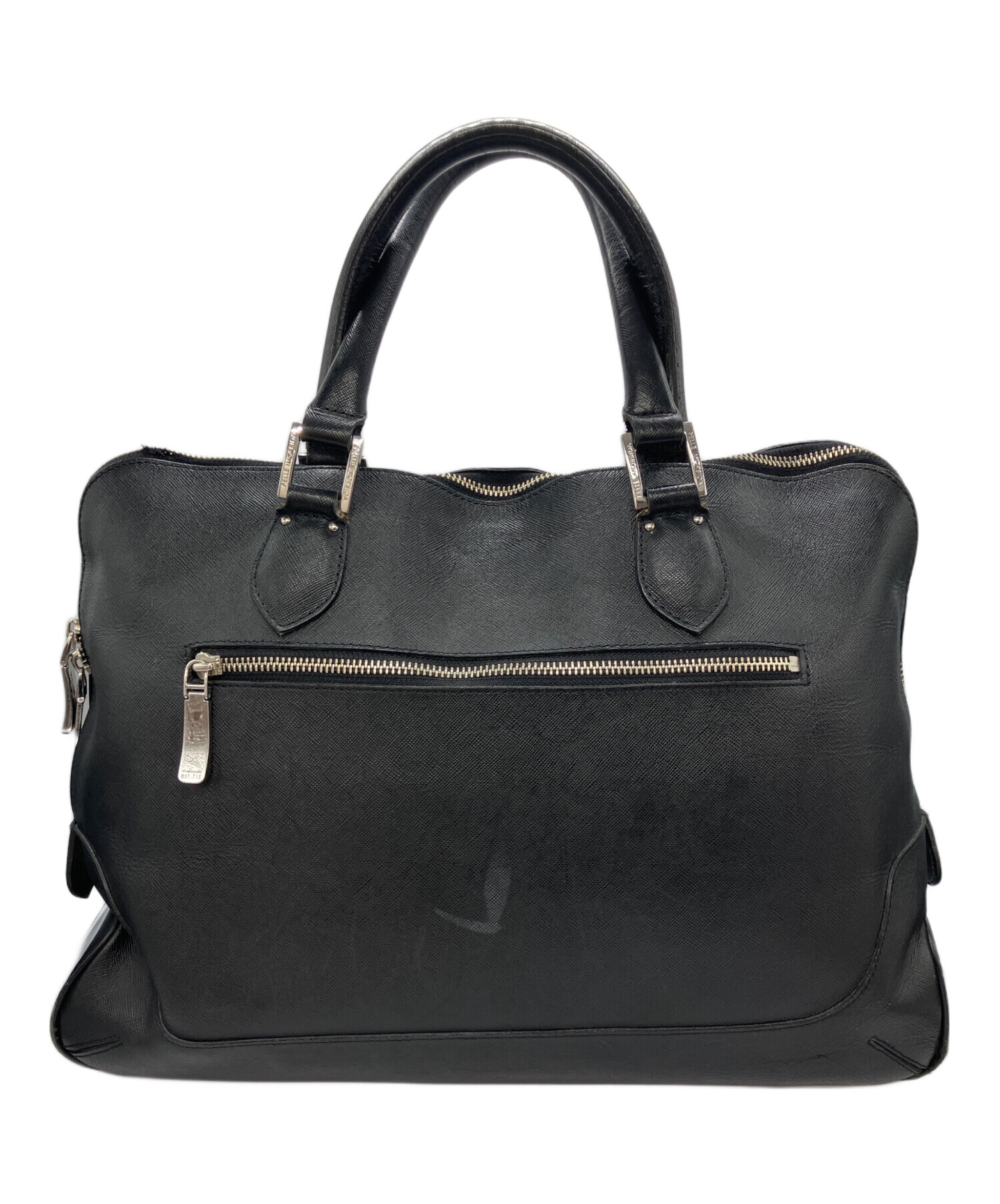 ペッレモルビダ　黒 レザー ハンドバッグ 中古・古着通販】PELLE MORBIDA (ペッレモルビダ) レザーハンドバッグ