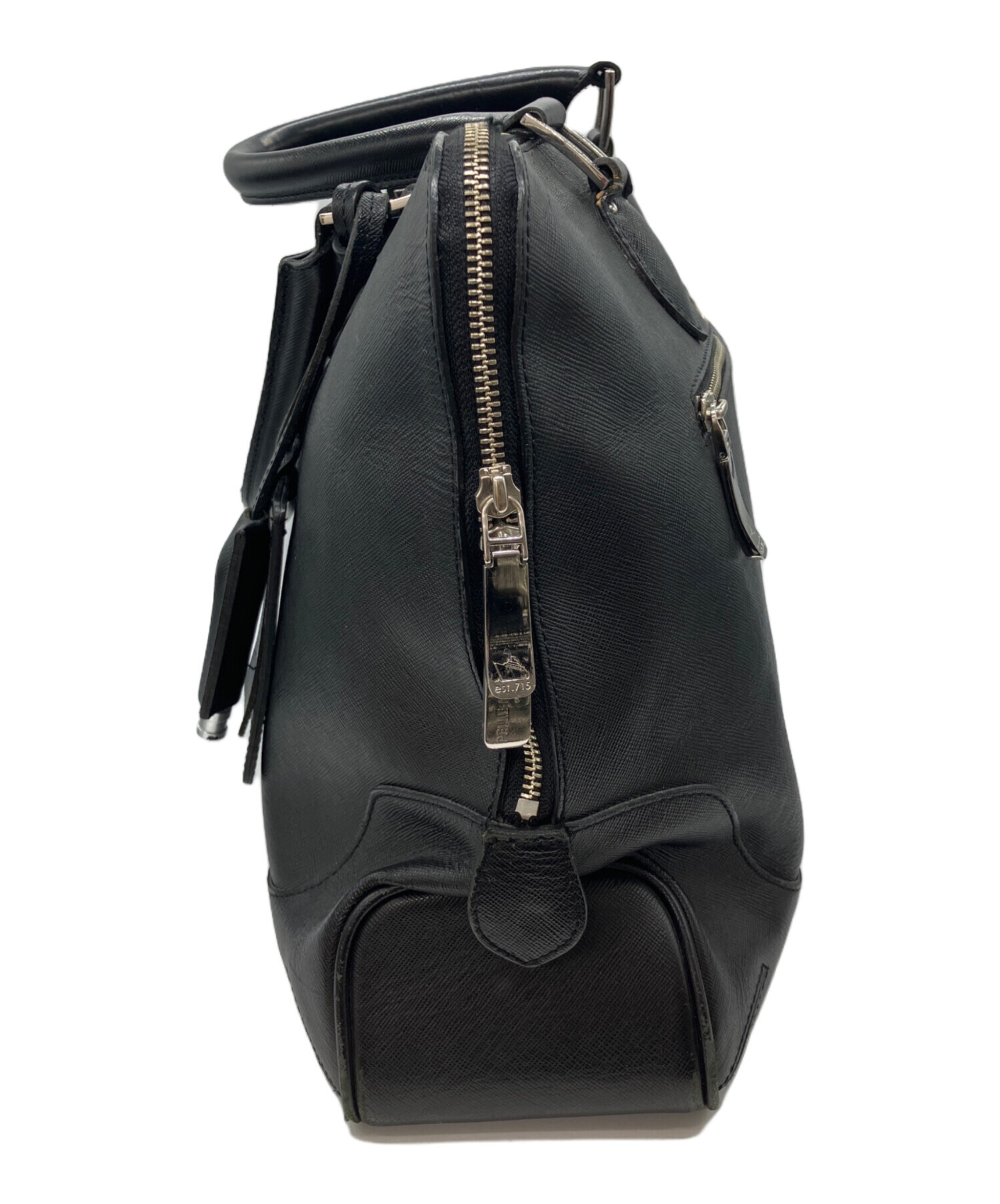 ペッレモルビダ　黒 レザー ハンドバッグ 中古・古着通販】PELLE MORBIDA (ペッレモルビダ) レザーハンドバッグ