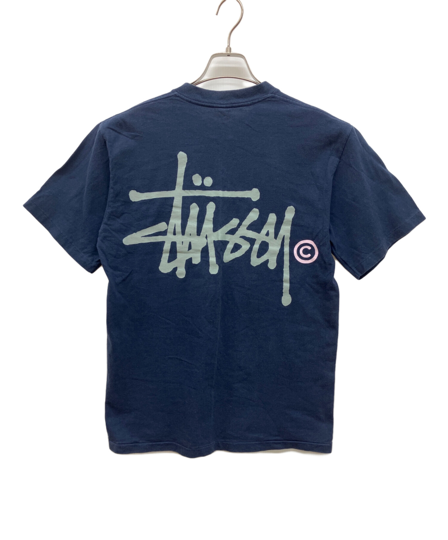【希少品】Old Stussy Tシャツ ネイビー M 中古・古着通販】stussy (ステューシー) ベーシックロゴTシャツ