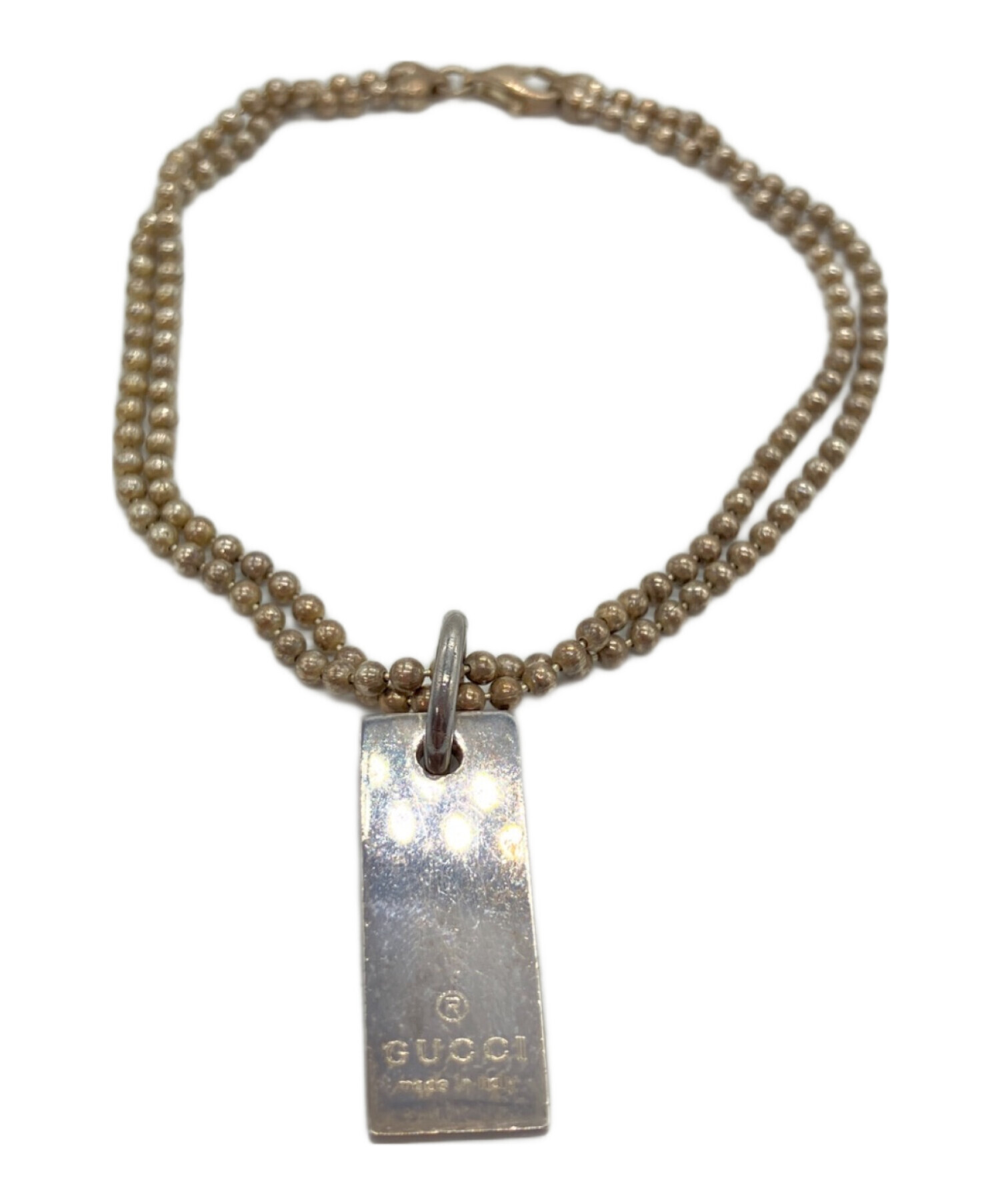 中古・古着通販】GUCCI (グッチ) ボールチェーンブレスレット シルバー