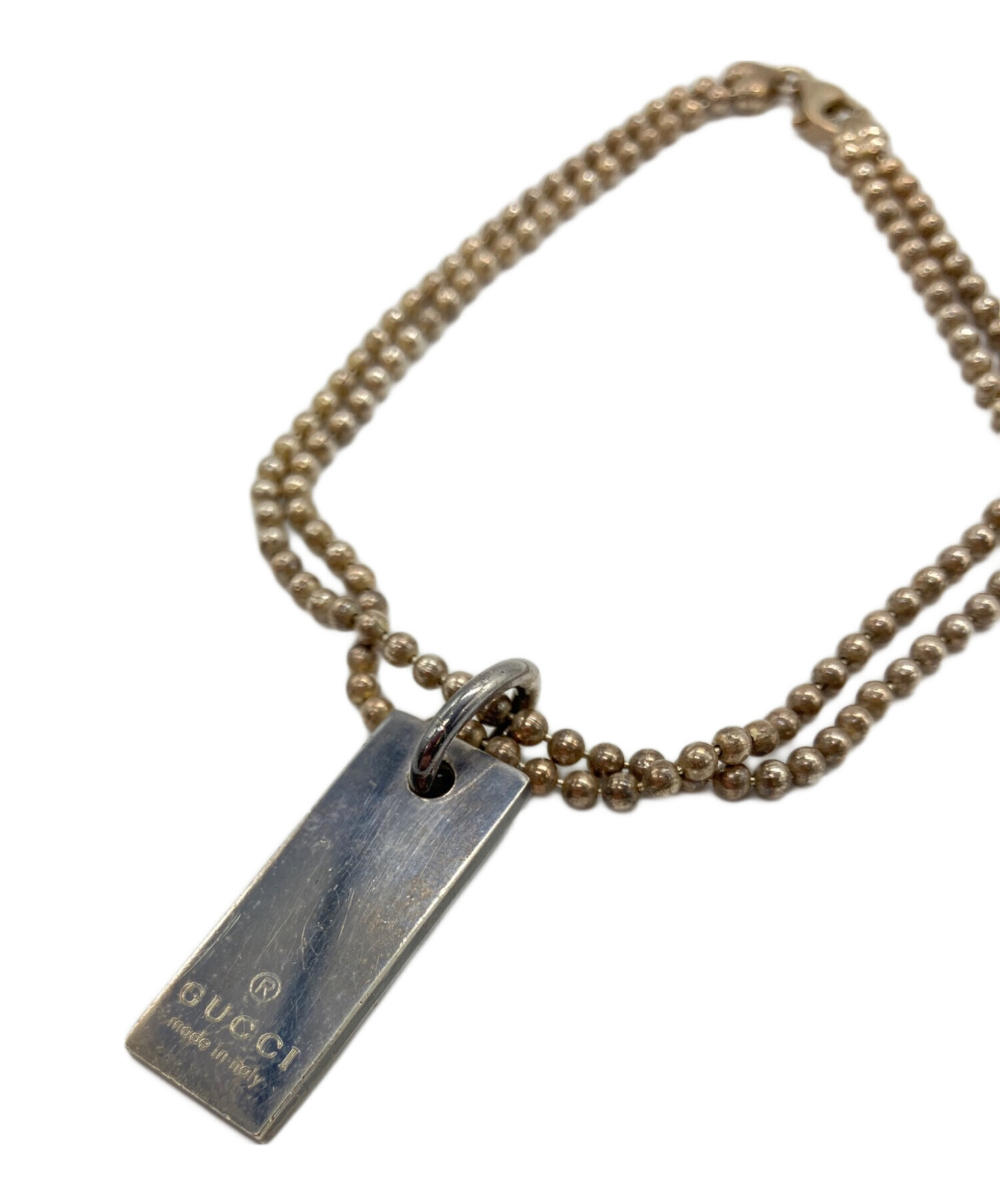 中古・古着通販】GUCCI (グッチ) ボールチェーンブレスレット シルバー