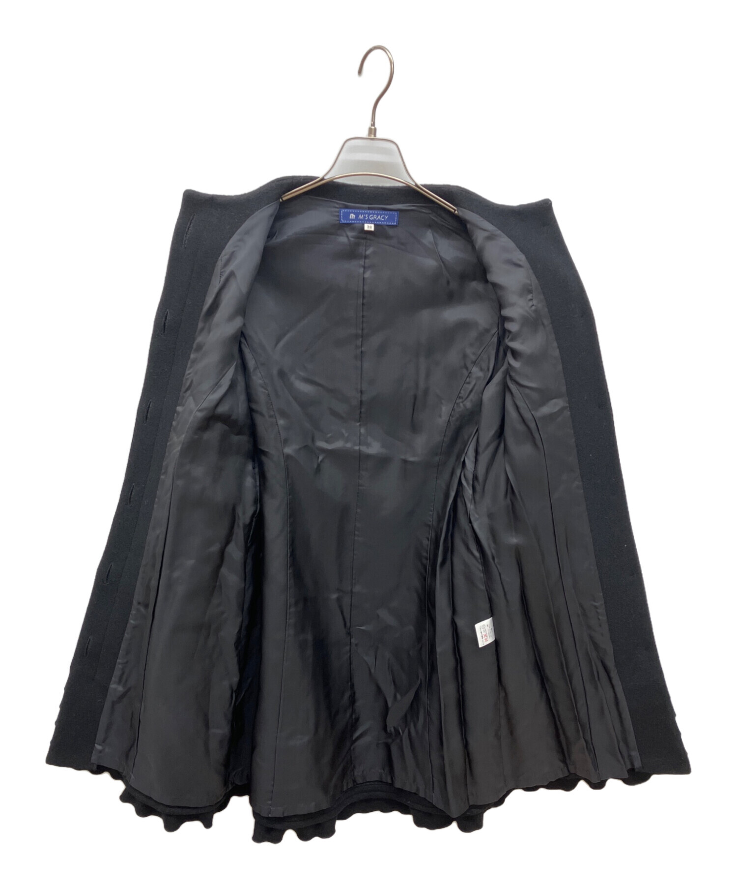 M'S GRACY⭐️フリル付ボンディングロングコート⭐️エムズグレイシー