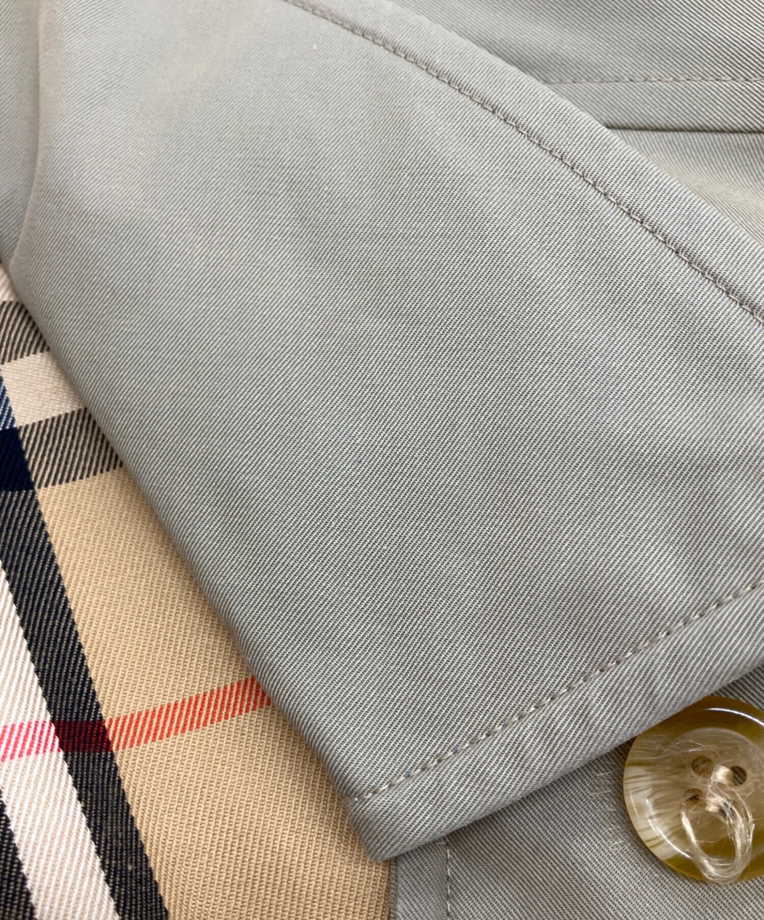 バーバリー チェック柄 ステンカラーコート ベージュ サイズ7AR S相当 BURBERRY（バーバリー） Burberry's バーバリーズ ステンカラー コート