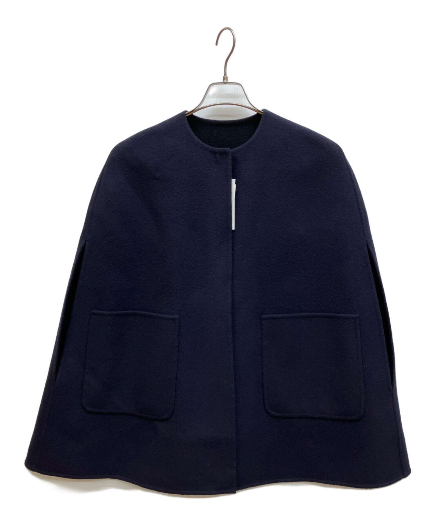 美品 ユナイテッドアローズ バイカラーリバーケープ ネイビー×ブラック 36 中古・古着通販】UNITED ARROWS (ユナイテッドアローズ) バイカラー