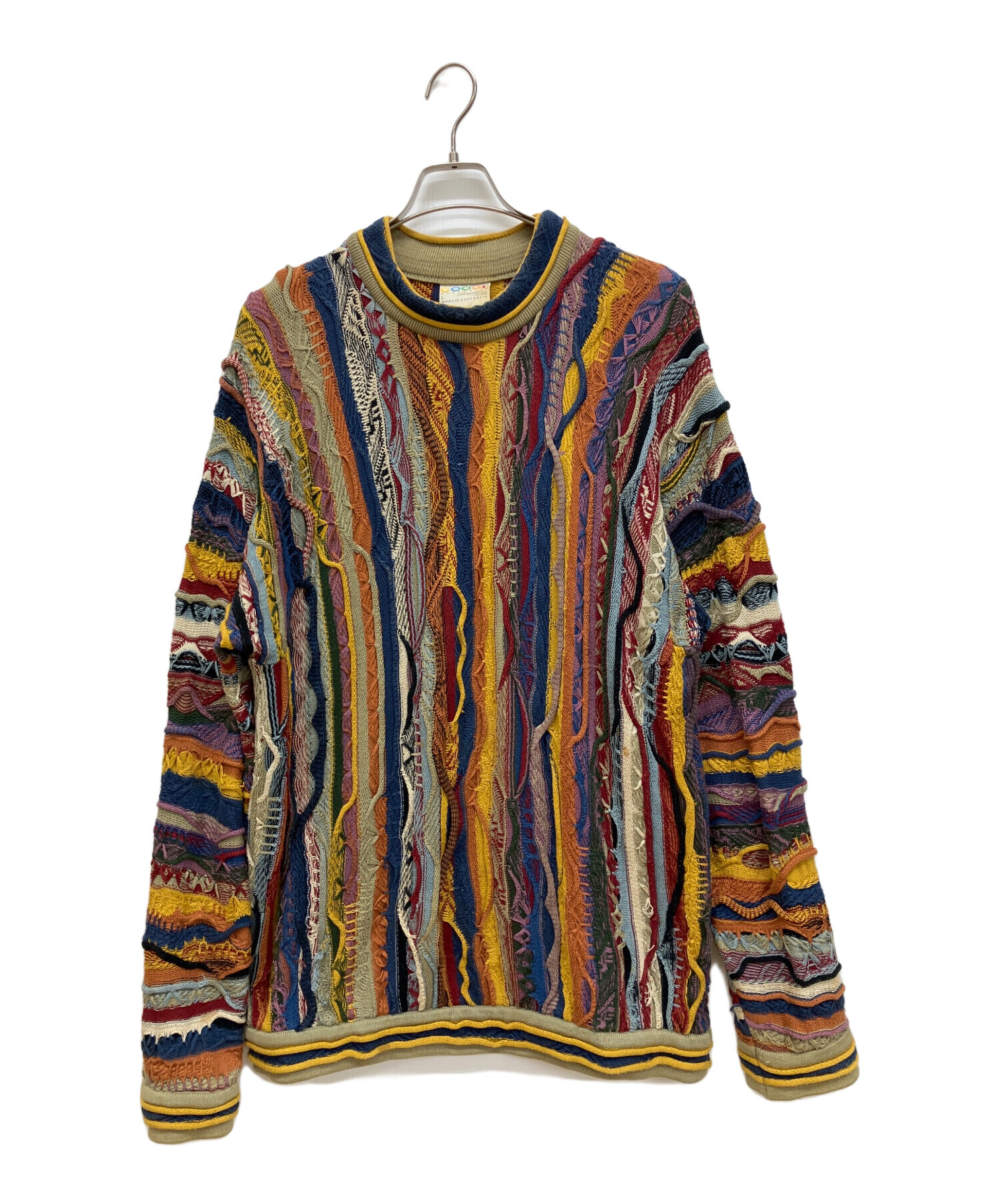 中古・古着通販】Coogi (クージー) 3Dニット ブラウン サイズ:L 