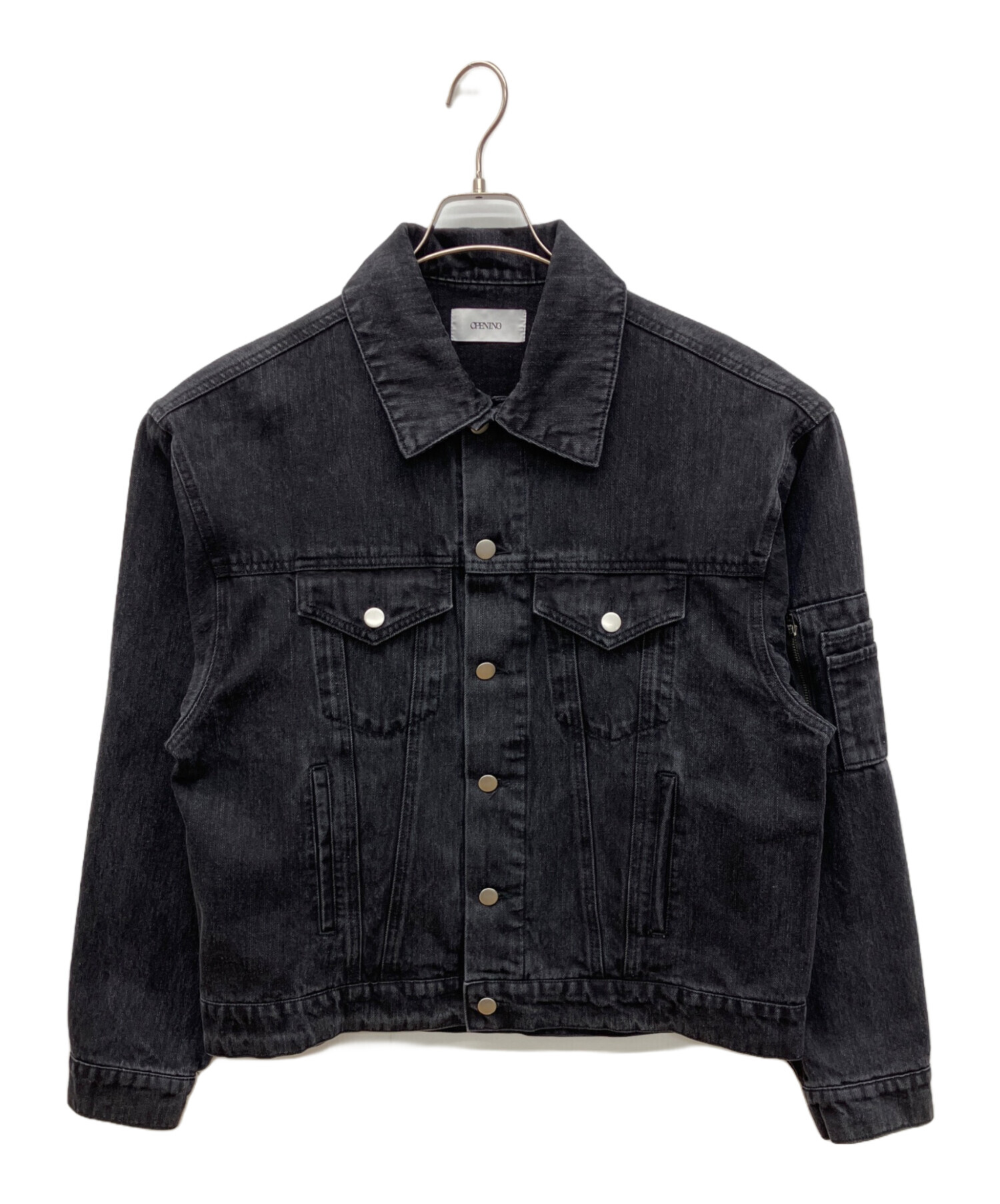 OPENING ACT 24AW デニムミリタリートラッカーブルゾン ブラック 中古・古着通販】OPENING ACT (オープニングアクト) ブラックデニム