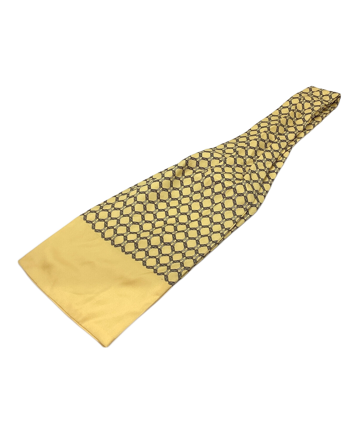 中古・古着通販】HERMES (エルメス) 総柄シルクスカーフ イエロー