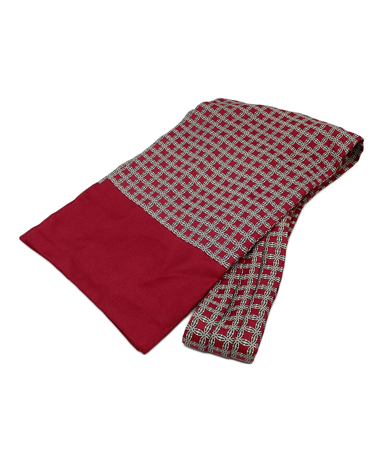 中古・古着通販】HERMES (エルメス) 総柄シルクスカーフ レッド