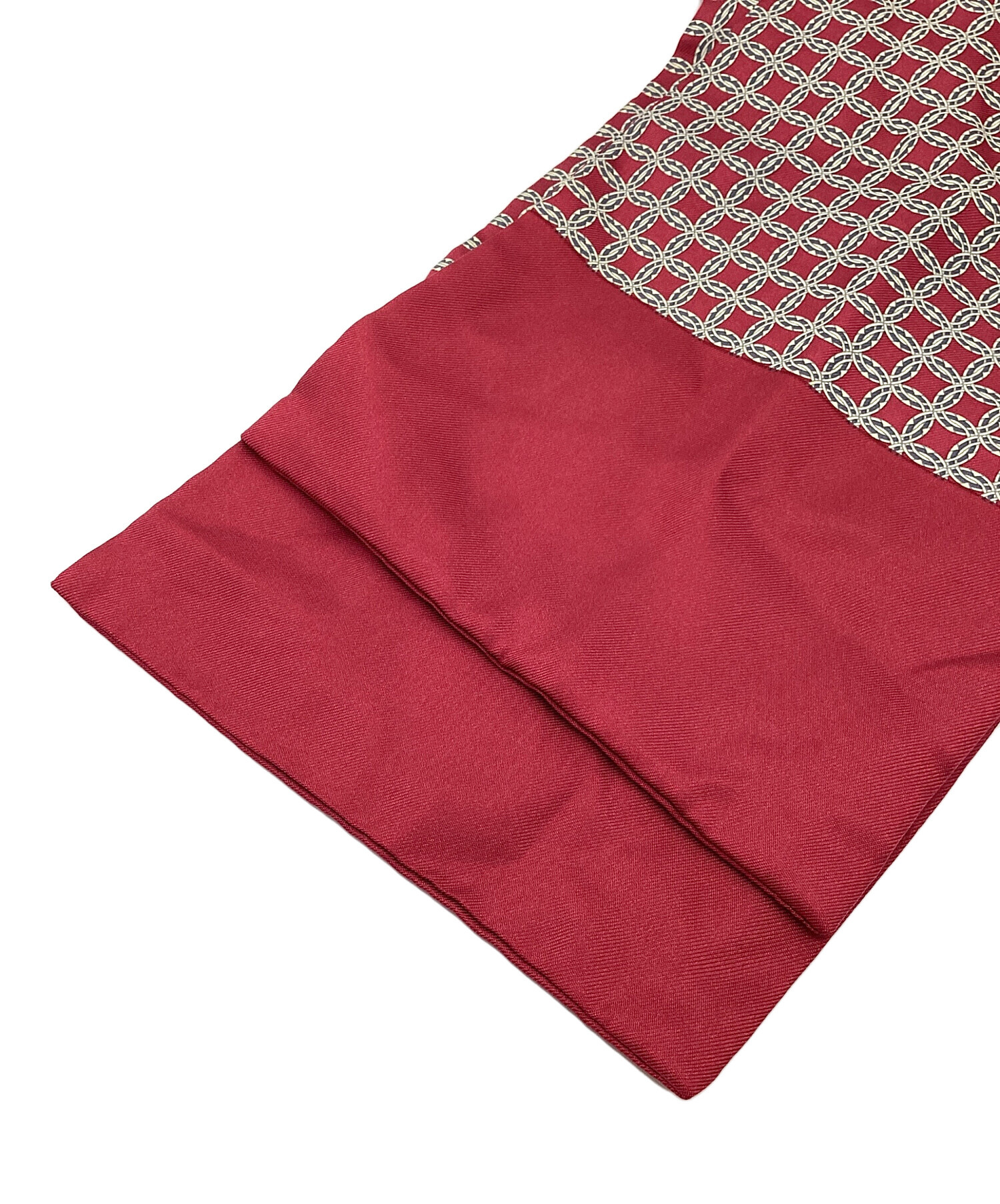 中古・古着通販】HERMES (エルメス) 総柄シルクスカーフ レッド