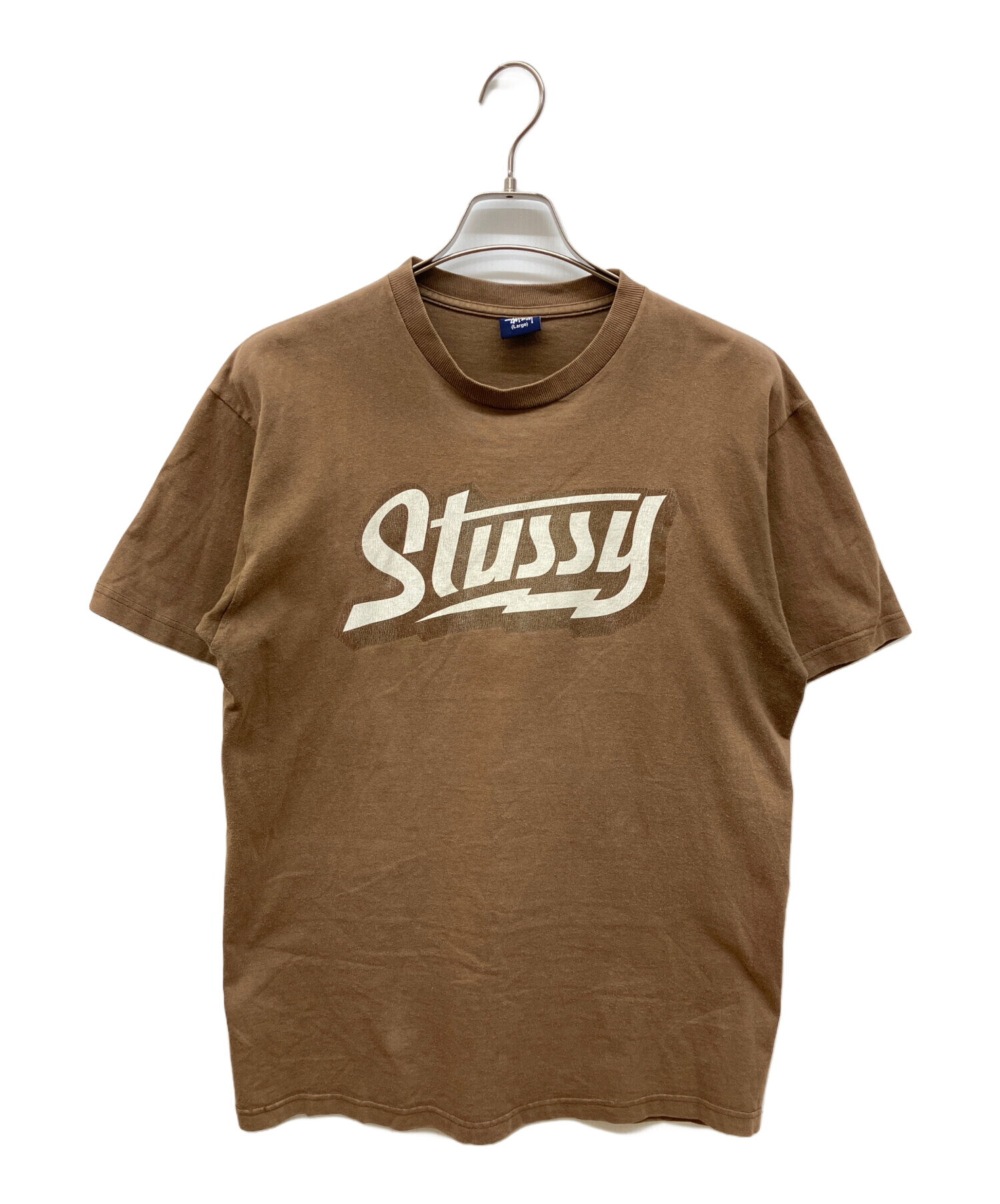中古・古着通販】stussy (ステューシー) ロゴTシャツ ブラウン サイズ