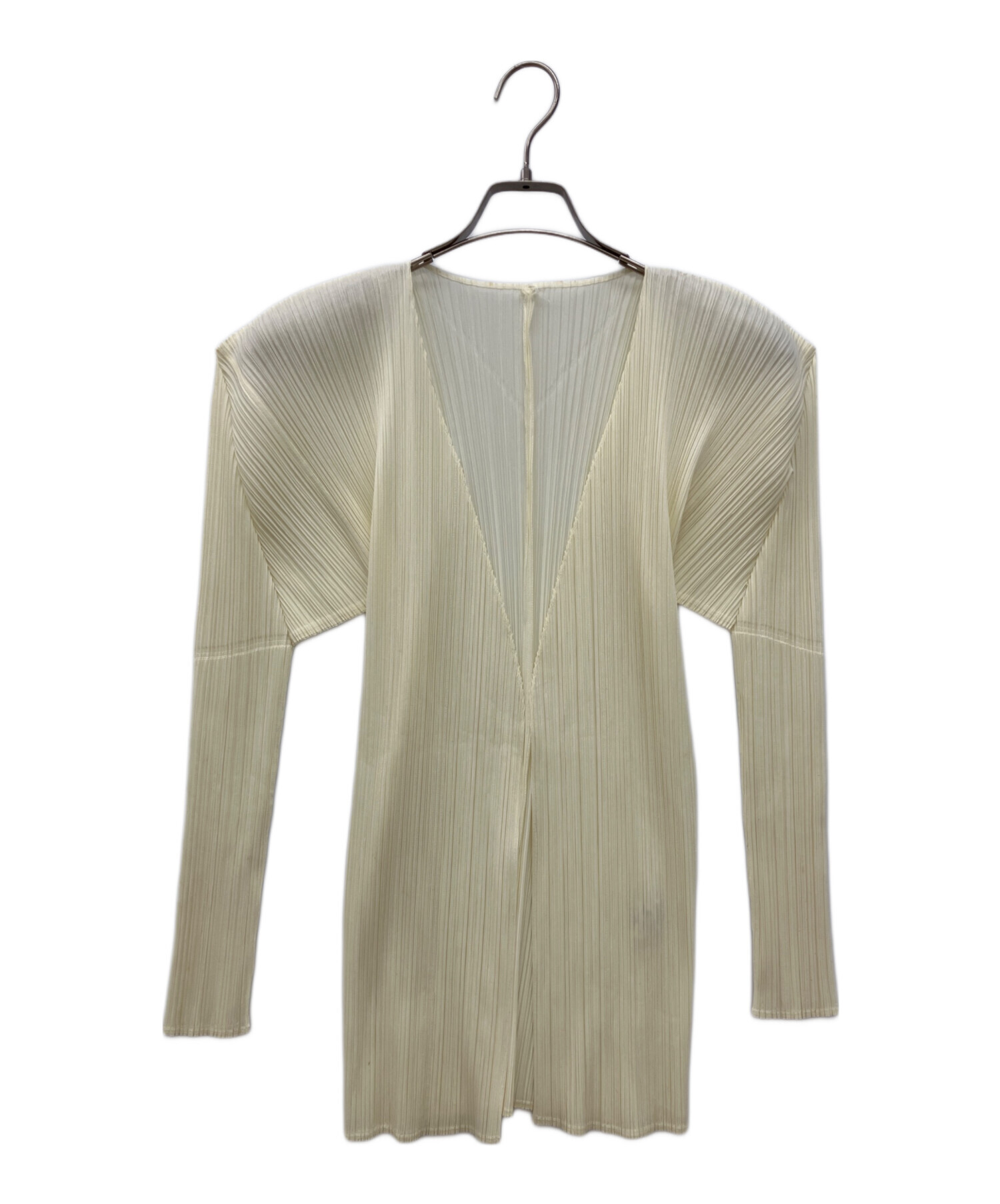 極美品✨PLEATS PLEASE プリーツ　カーディガン　ベージュ　大きめ 中古・古着通販】PLEATS PLEASE (プリーツプリーズ) プリーツ