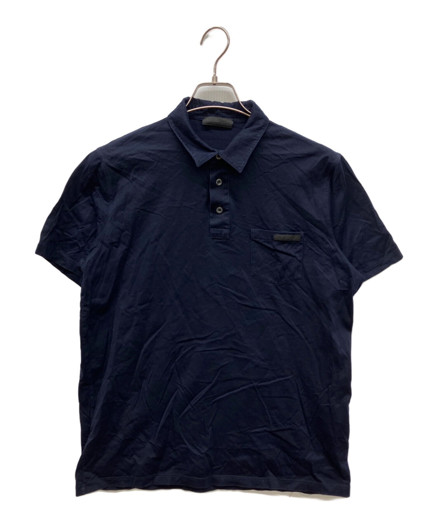 中古・古着通販】PRADA (プラダ) ポロシャツ ネイビー サイズ:L
