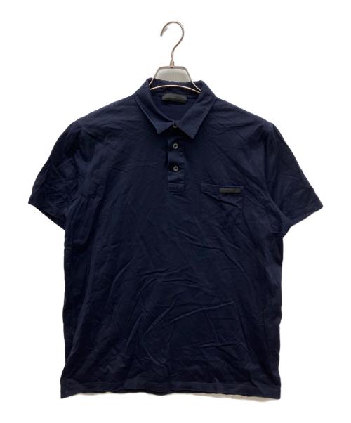 PRADA ネイビー ポロシャツ 中古・古着通販】PRADA (プラダ) ポロシャツ ネイビー サイズ:L