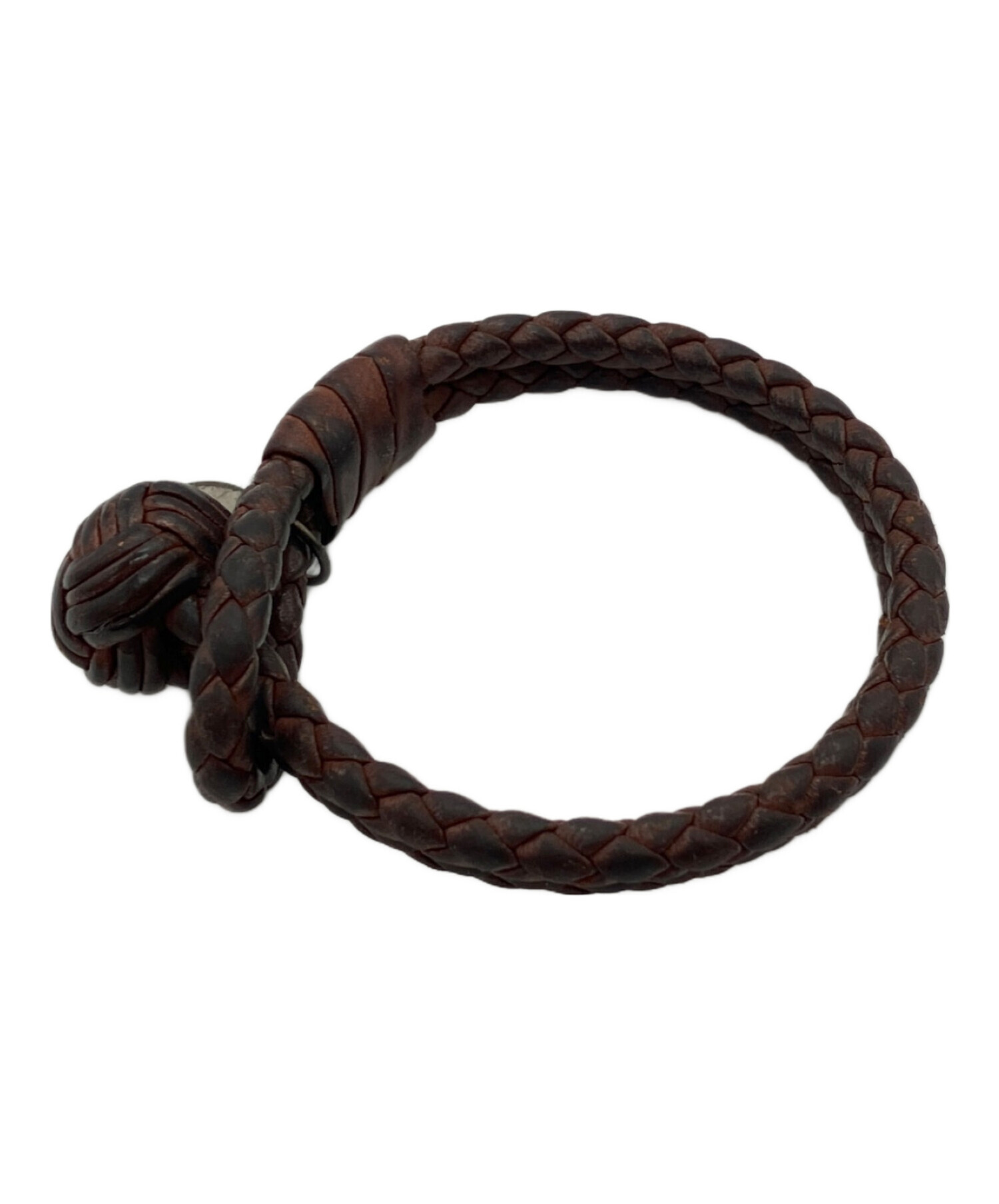 BOTTEGA VENETA レザー ブレスレット　ダークブラウン　イタリア製 中古・古着通販】BOTTEGA VENETA (ボッテガベネタ) イントレチャート
