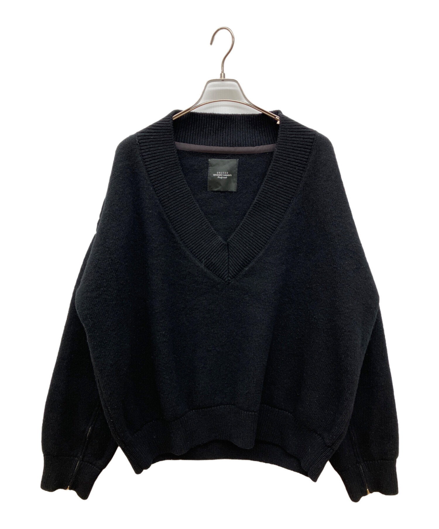 中古・古着通販】UNUSED (アンユーズド) v-neck knit LAMPO ZIPPER V