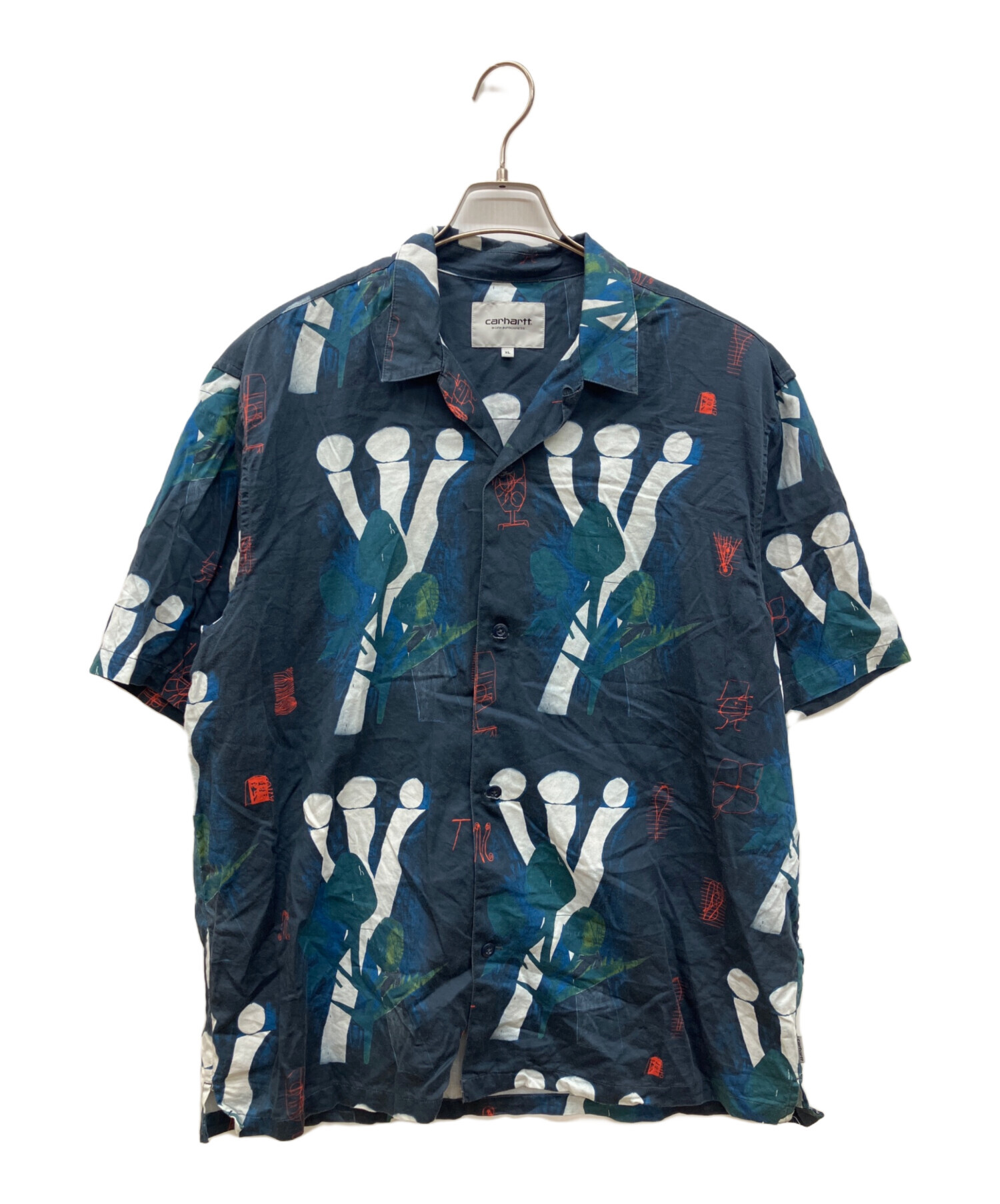 【中古】 ハートしゅうりこうじょう 中古・古着通販】CarHartt (カーハート) S/S TOM KROL FLOWERS SHIRT