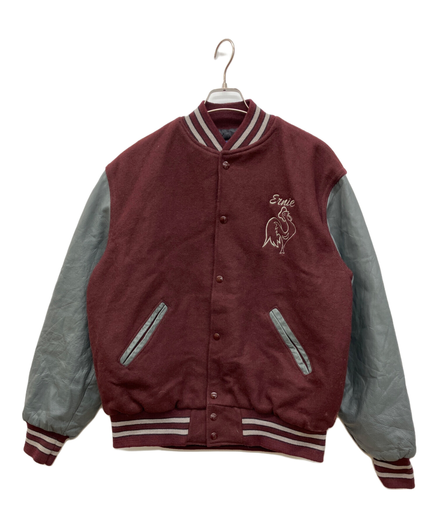 USA製レザースタジャンHollowayホロウェイキルティングワッペンカレッジ USA製レザースタジャンHollowayホロウェイキルティングワッペン