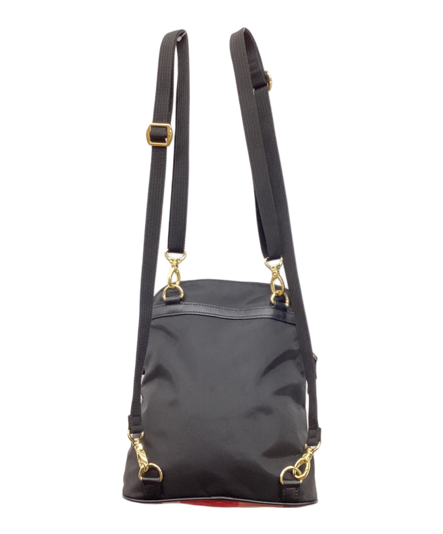 【訳あり美品】ブラックレーベル クレストブリッジ 2way リュック レザー 黒 中古・古着通販】BLACK LABEL CRESTBRIDGE (ブラックレーベル