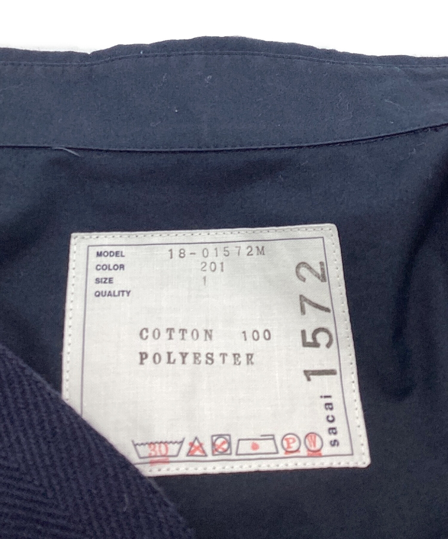 中古・古着通販】sacai (サカイ) Typewriter Shirts ネイビー サイズ:1