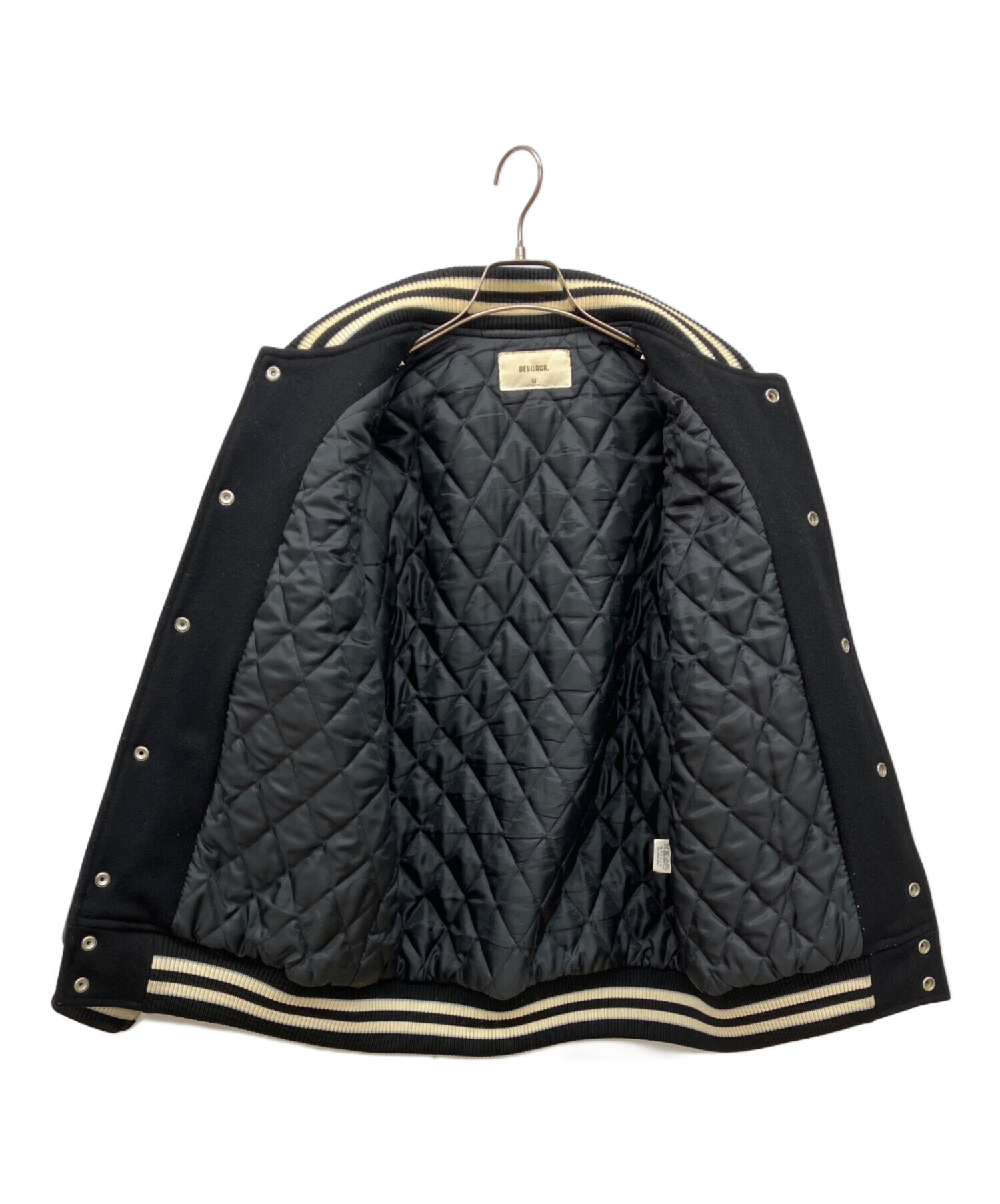 中古・古着通販】DEVILOCK (デヴィロック) 袖レザースタジャン