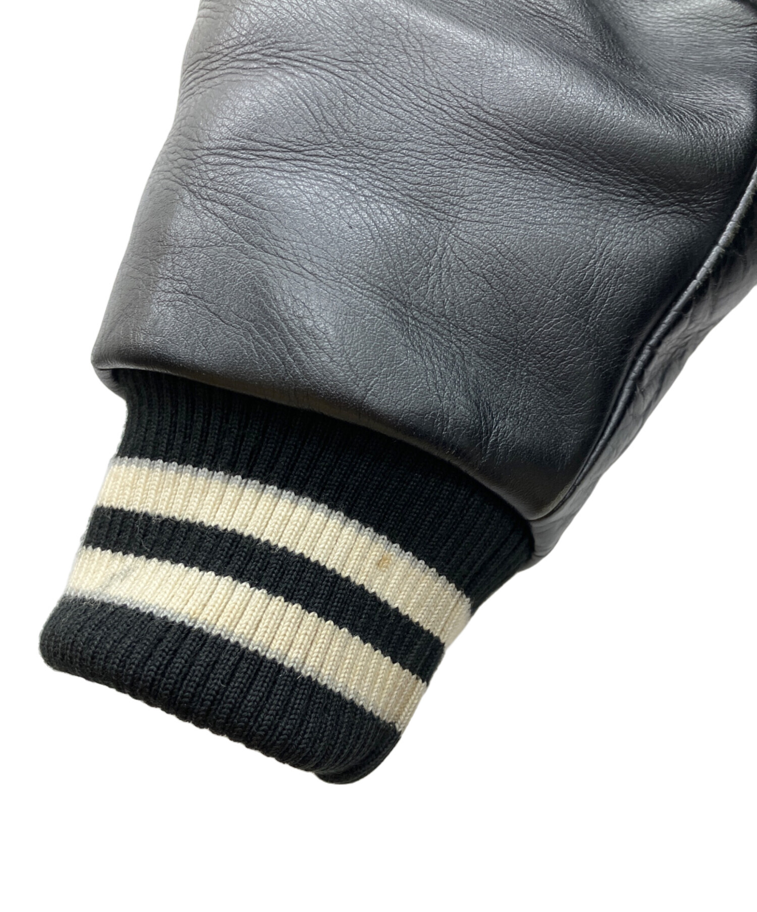 中古・古着通販】DEVILOCK (デヴィロック) 袖レザースタジャン