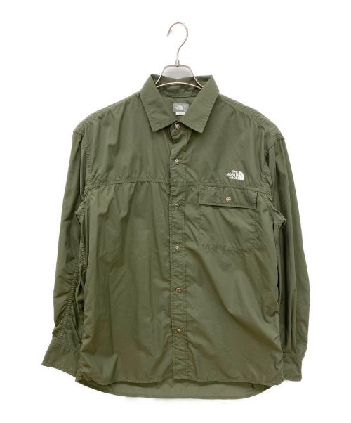 THE NORTH FACE / L/S NUPTSE SHIRT_ロングスリーブヌプシシャツ/XL/ナイロン/カーキ 中古・古着通販】THE NORTH FACE (ザ ノース フェイス) L/S Nuptse