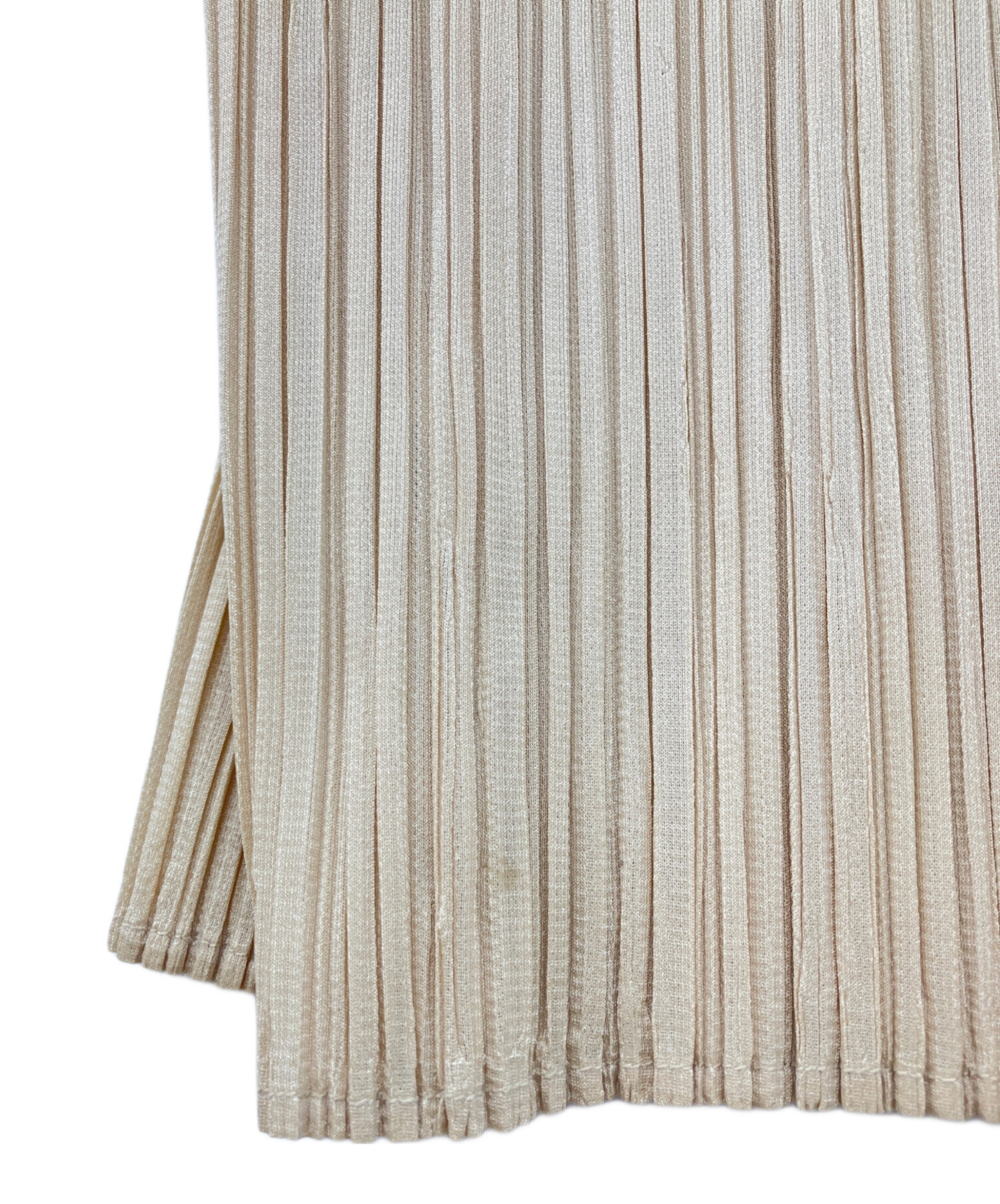 PLEATS PLEASE プリーツシャツ ベージュ 中古・古着通販】PLEATS PLEASE (プリーツプリーズ) プリーツシャツ