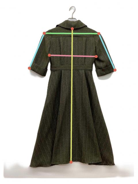 中古・古着通販】foufou (フーフー) open collar herringbone one