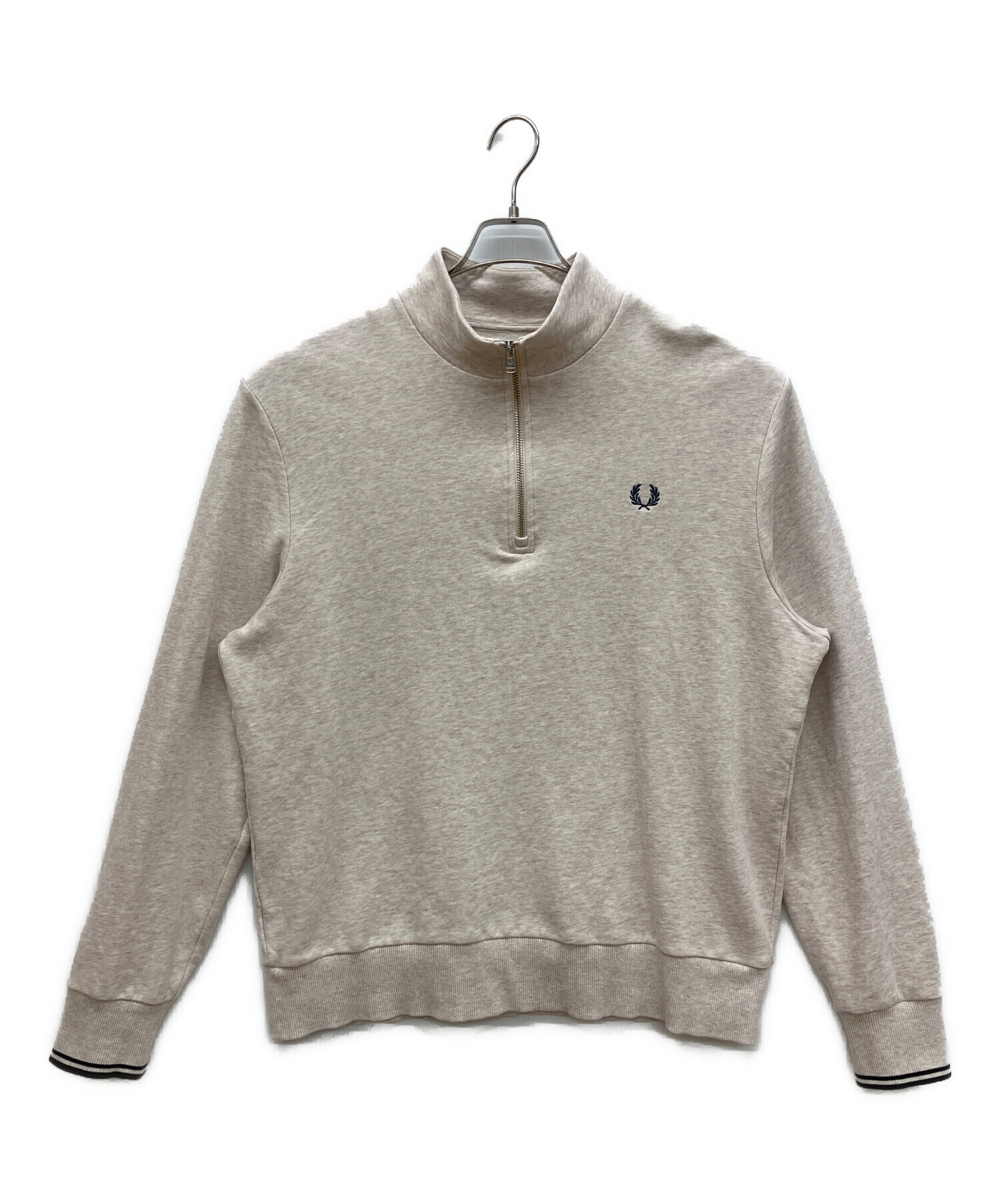 未使用級レア✳︎FRED PERRY ハーフジッププルオーバー　スウェット　ベロア 中古・古着通販】FRED PERRY (フレッドペリー) HARF ZIP SWEATSHIRT