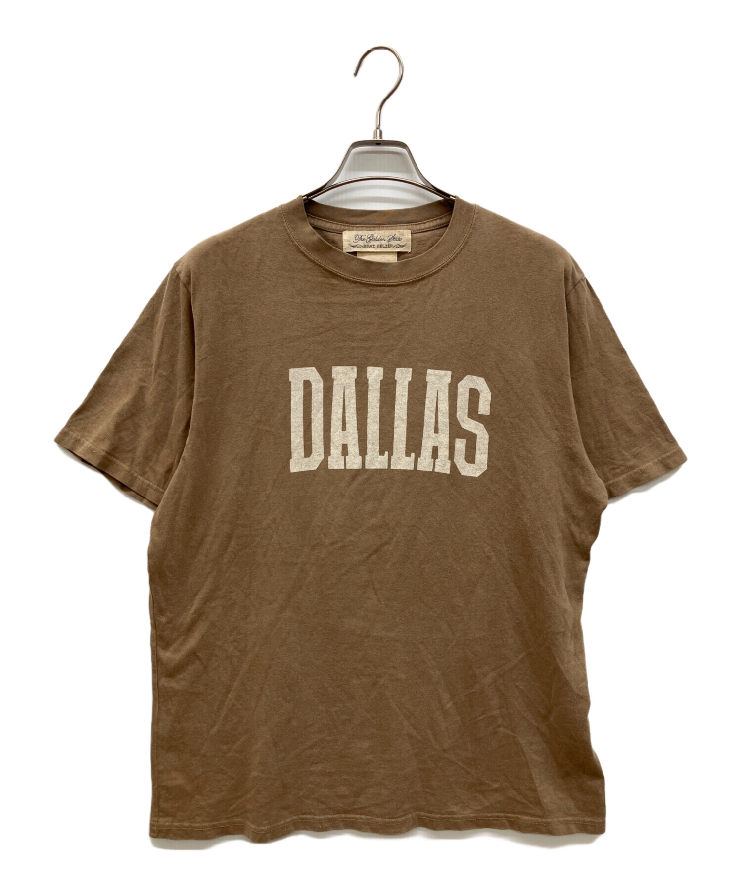 【タグ付き未使用】REMI RELIEF レミレリーフDALLAS Tシャツ 中古・古着通販】REMI RELIEF (レミレリーフ) DALLAS Tシャツ ブラウン