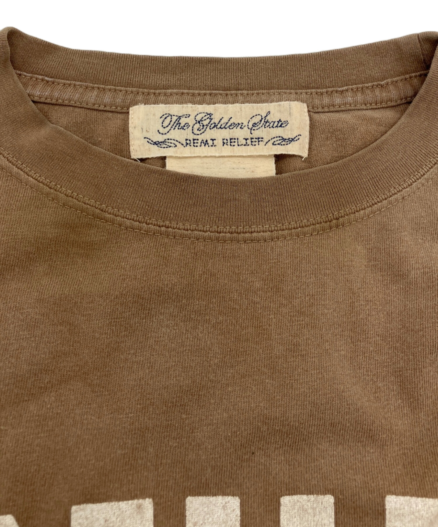 中古・古着通販】REMI RELIEF (レミレリーフ) DALLAS Tシャツ ブラウン