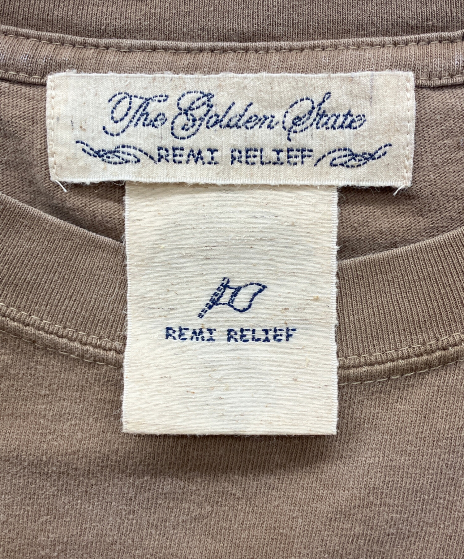 中古・古着通販】REMI RELIEF (レミレリーフ) DALLAS Tシャツ ブラウン