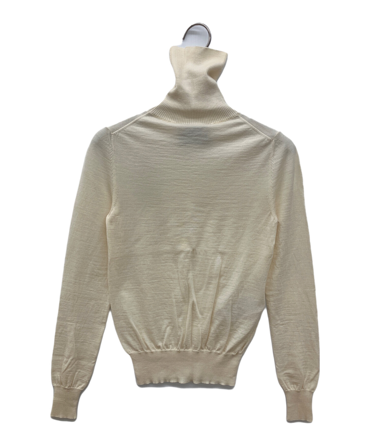 中古・古着通販】GUCCI (グッチ) 花刺繍タートルネックニット ホワイト