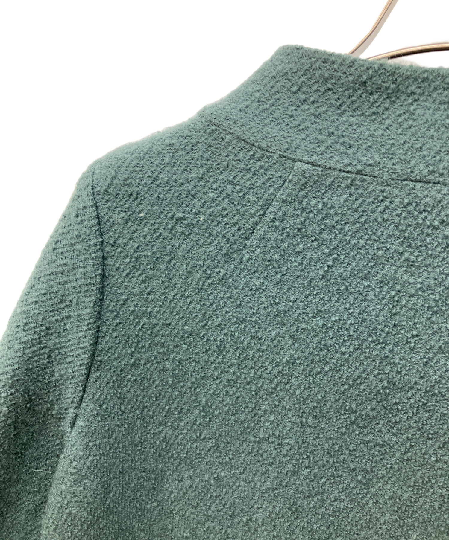 中古・古着通販】Sybilla (シビラ) 刺繍ノーカラーコート グリーン