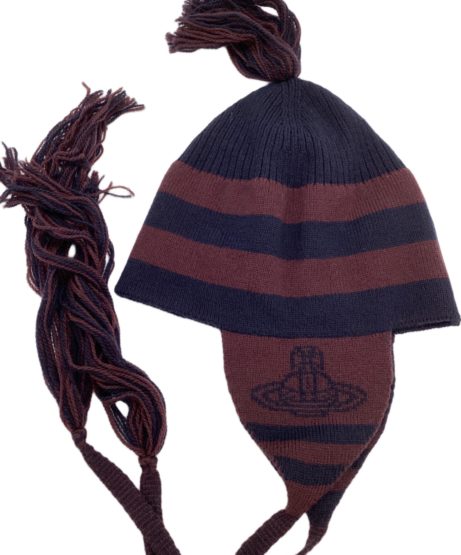 Vivienne Westwood ORB フラップ付ワッチ ビーニー ニット帽 【公式通販】