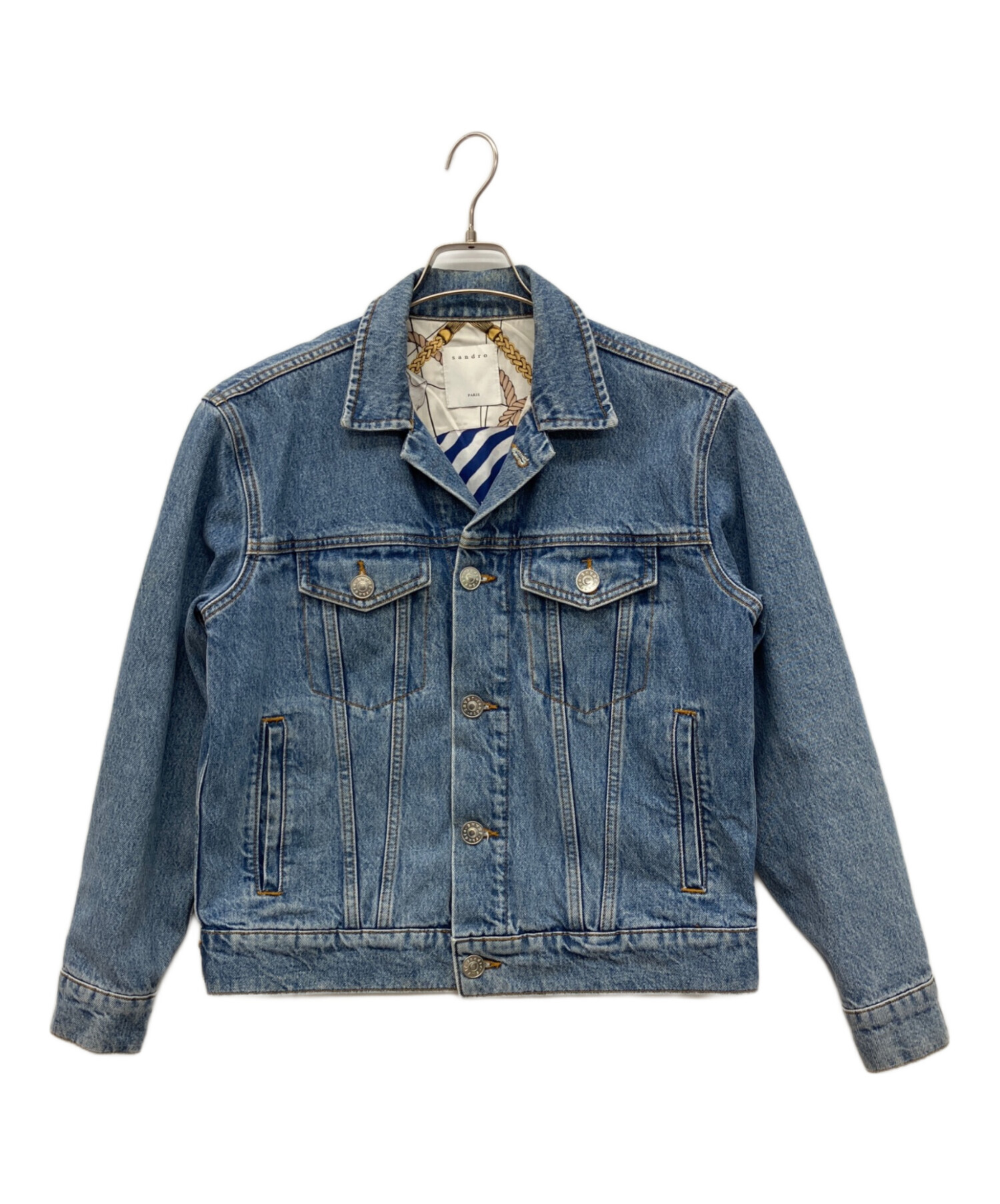 sandro サンドロ デニムジャケット メンズ 【古着】【中古】 中古・古着通販】Sandro (サンドロ) デニムジャケット インディゴ