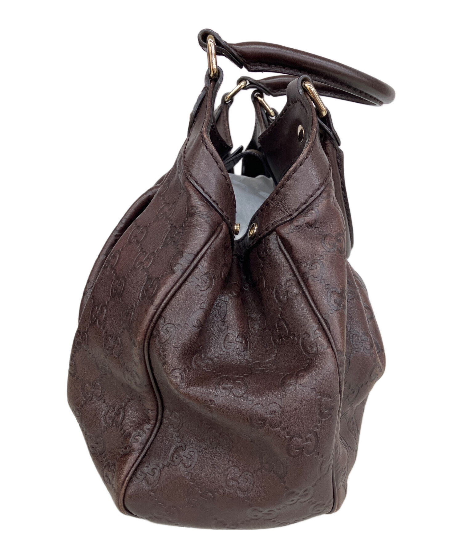 中古・古着通販】GUCCI (グッチ) グッチシマレザートートバッグ