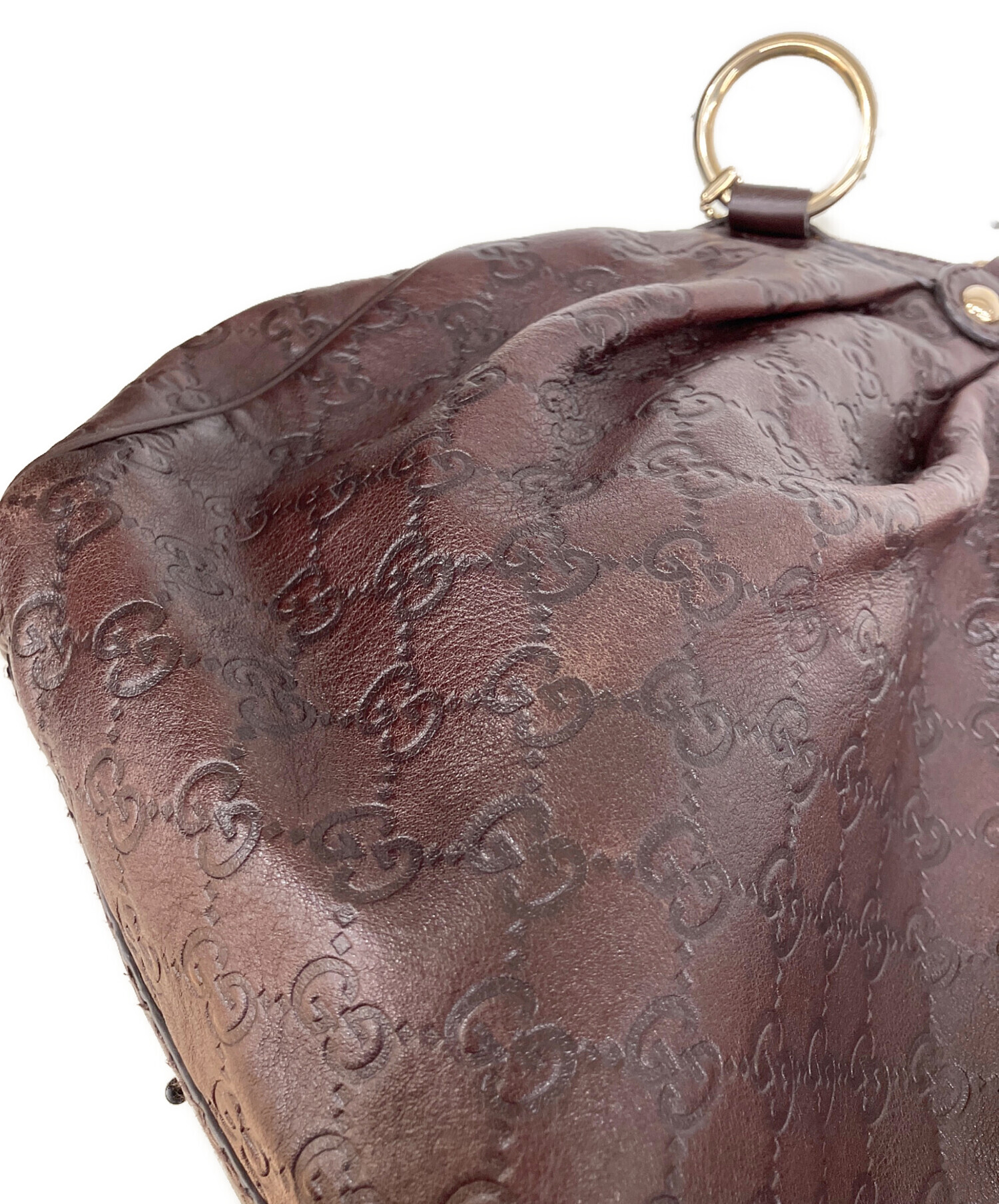 中古・古着通販】GUCCI (グッチ) グッチシマレザートートバッグ