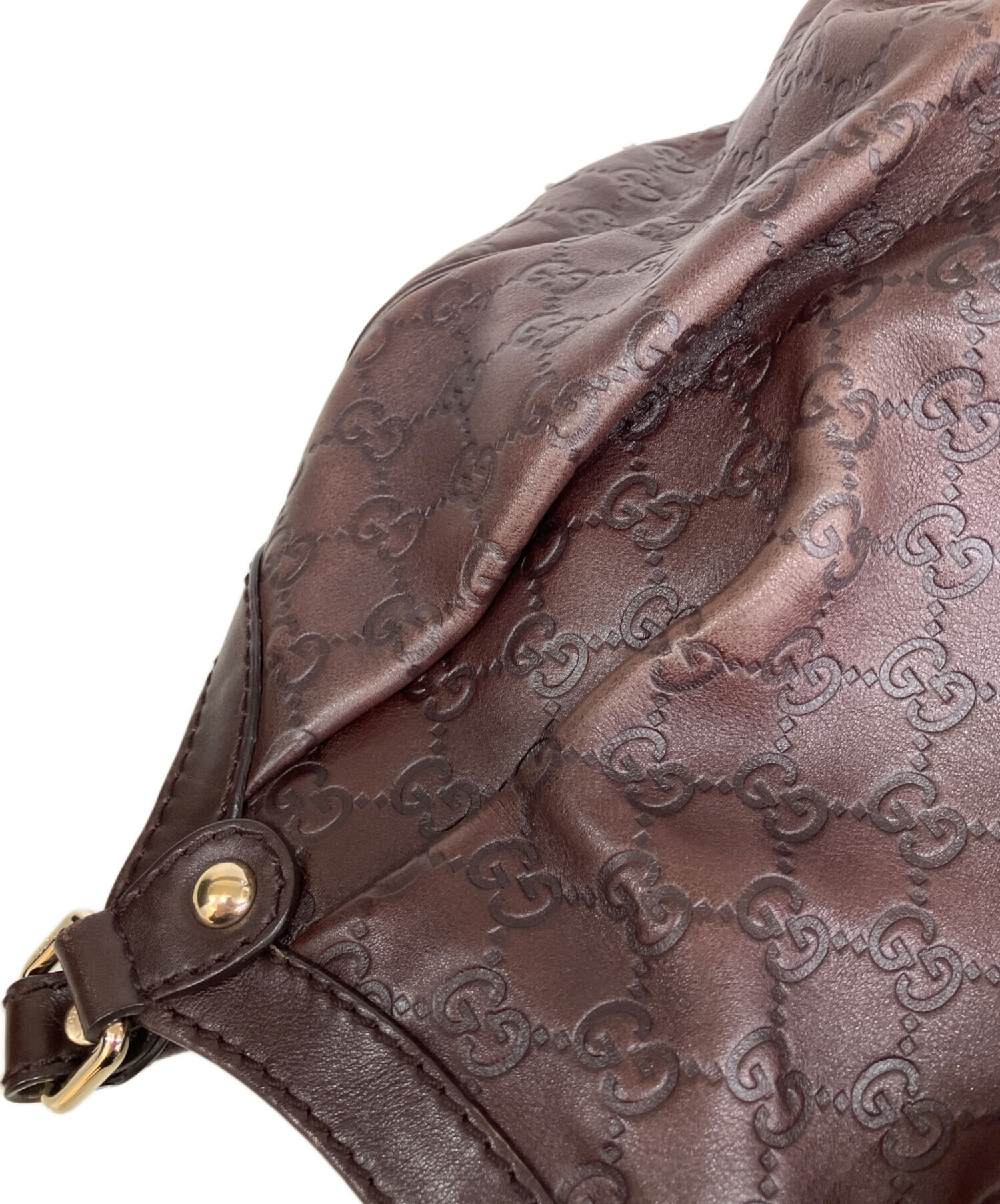中古・古着通販】GUCCI (グッチ) グッチシマレザートートバッグ