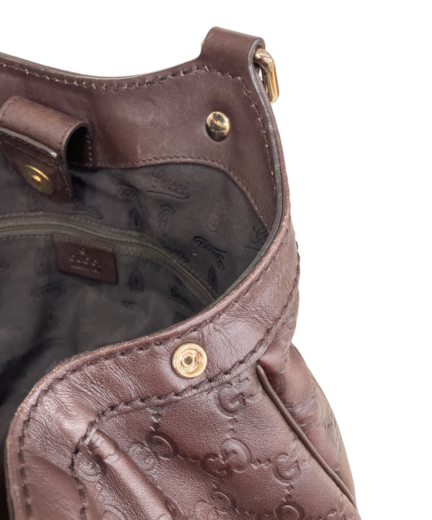 中古・古着通販】GUCCI (グッチ) グッチシマレザートートバッグ
