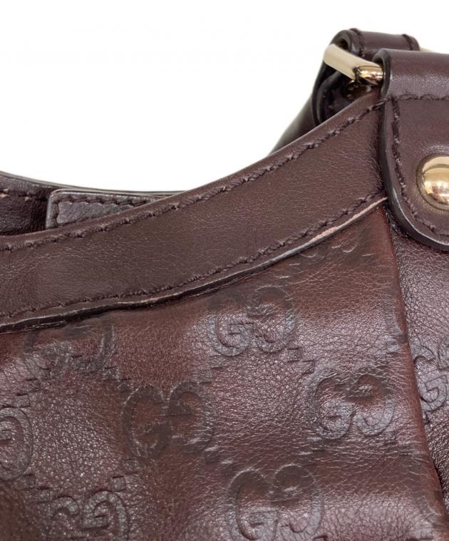中古・古着通販】GUCCI (グッチ) グッチシマレザートートバッグ