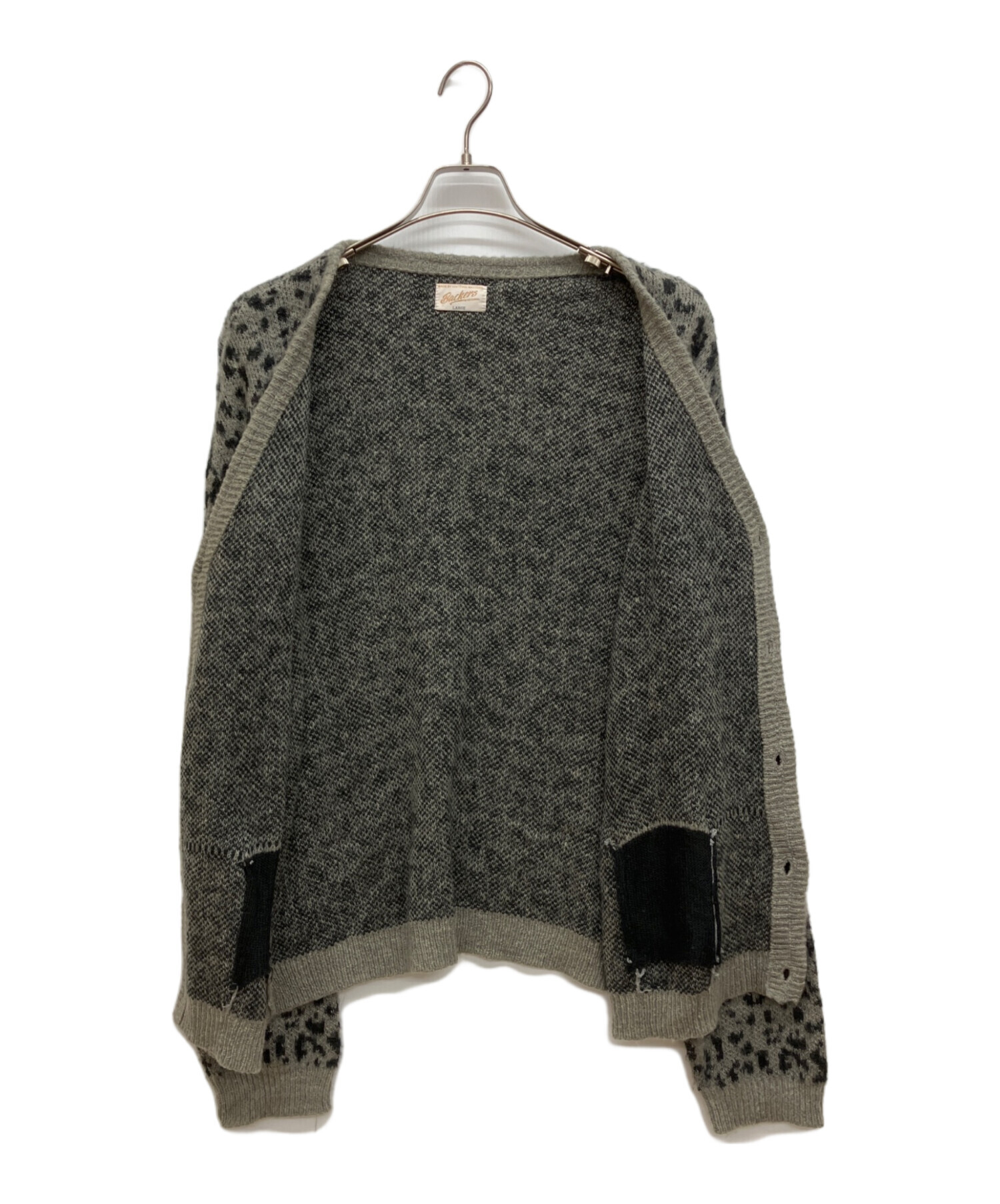中古・古着通販】BACKERS (バッカーズ) シャギーカーディガン ブラック 
